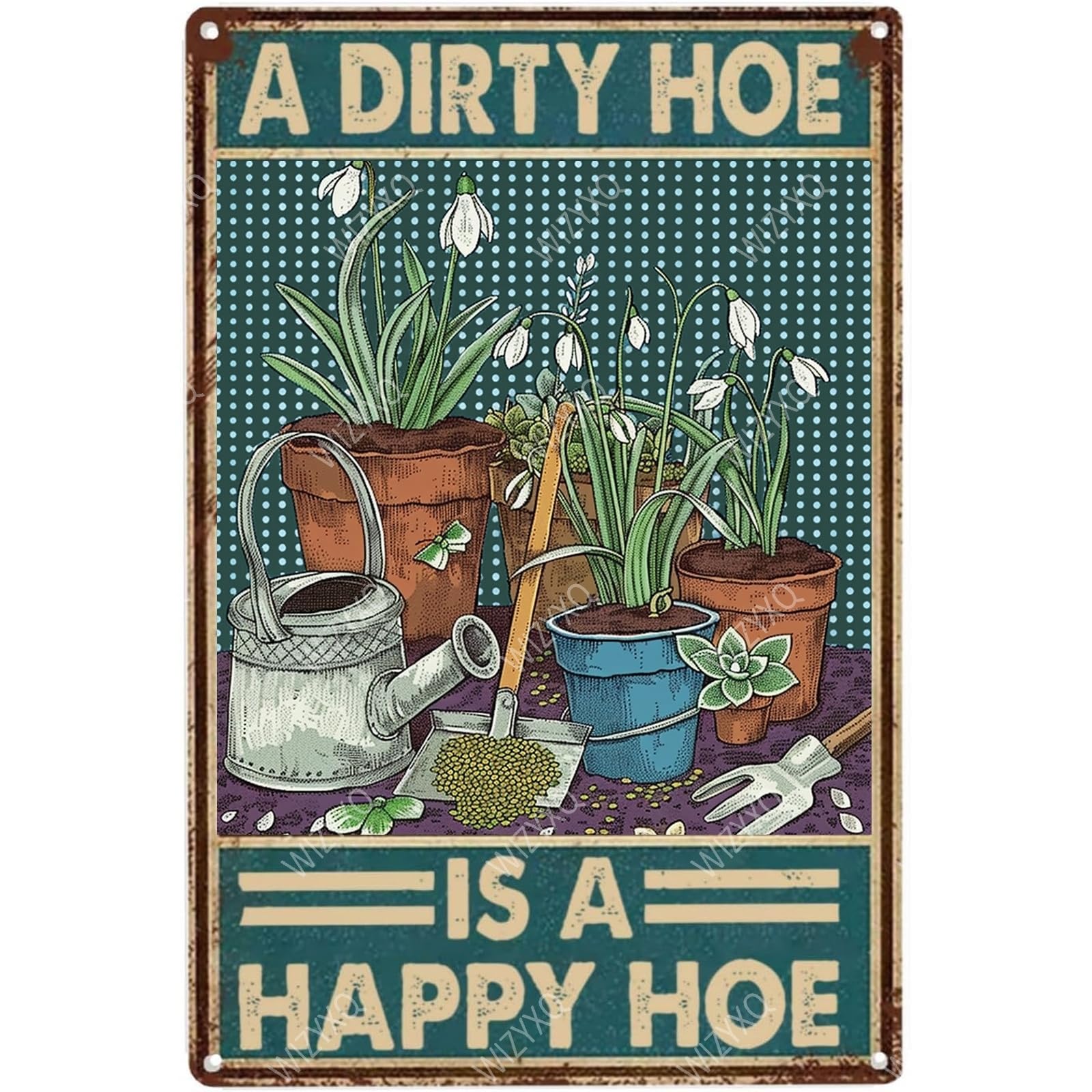 Floral and Bee Metal Signs In A World Where You Can Be Anything Funny Vintage Tin Sign Retro Wall Decor for Bee Lovers Room 8×12 Inches