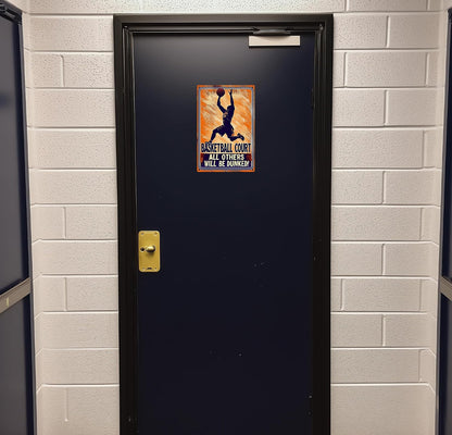 Basketball Sign Basketball Metal Tin Sign Basketball Court All Others Will Be Dunked Boys Bedroom Room Wall Decoration 8x12 Inches