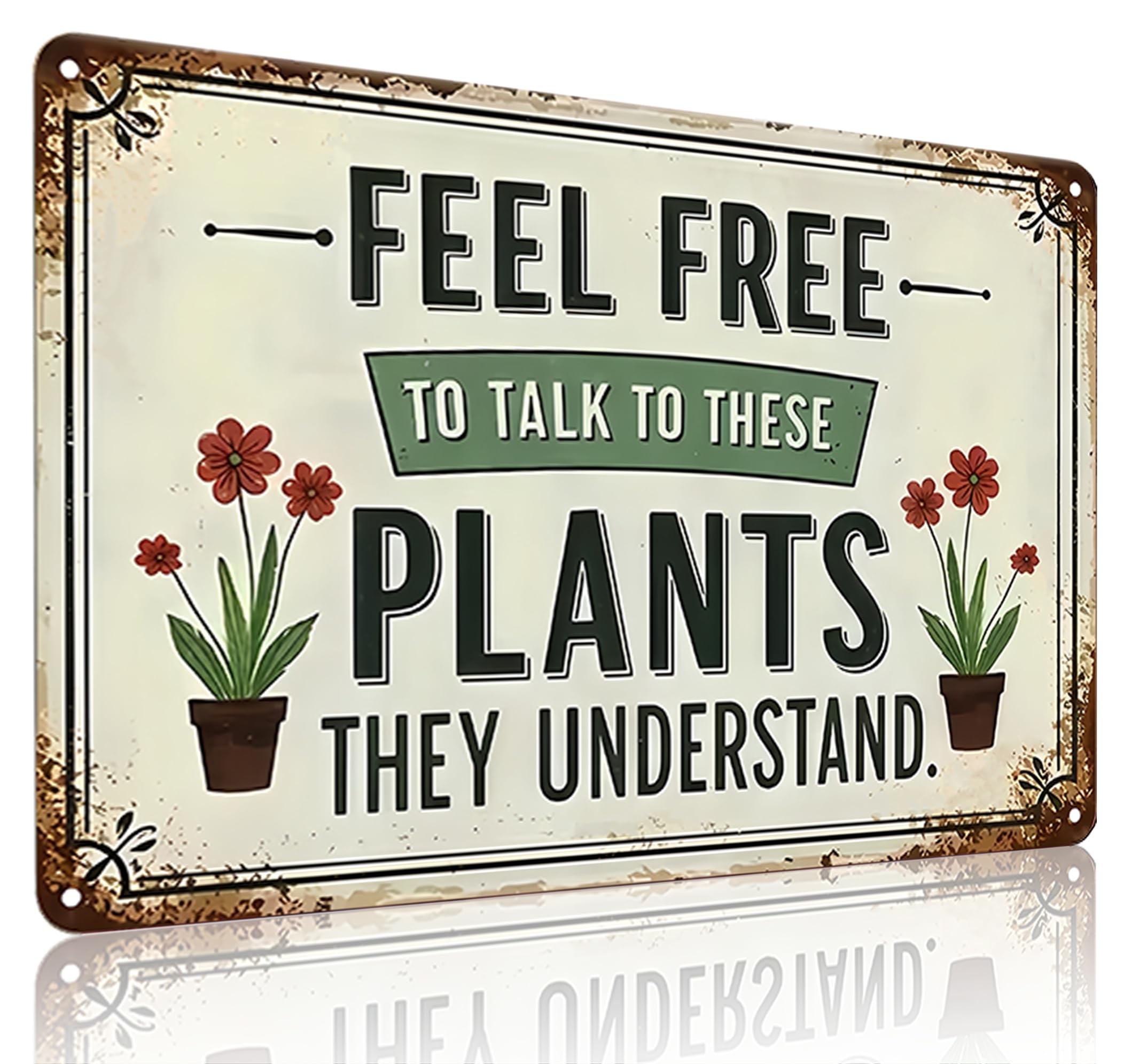 Bestylez Garden Gifts Vintage Gardening Signs Mom Grandma Birth Month Flower Tin Sign for Home Garden Greenhouse Living Room Bedroom Yard Cottage Outdoor Decor 8X12 Inch (3355)