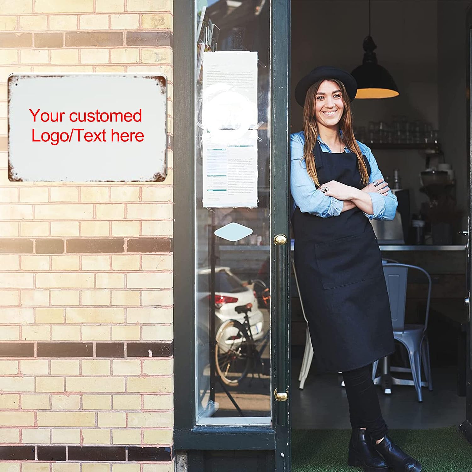 Custom Metal Tin Sign With Your Own Image/logo/Text, Personalized Vintage Style Retro Tin Sign Custom Sign for Wall Outdoor, Indoor, Street, Office, Home, Business, Bathroom, Gift, Bar Man Cave Signs