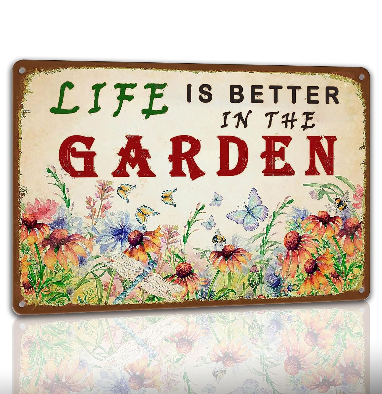 Retro Garden Rules Sign Vintage Garden Metal Signs Patio Wall Decor Outdoor Yard Signs For Home Porch Patio Gardening Shed Decorations 8 X 12 Inch