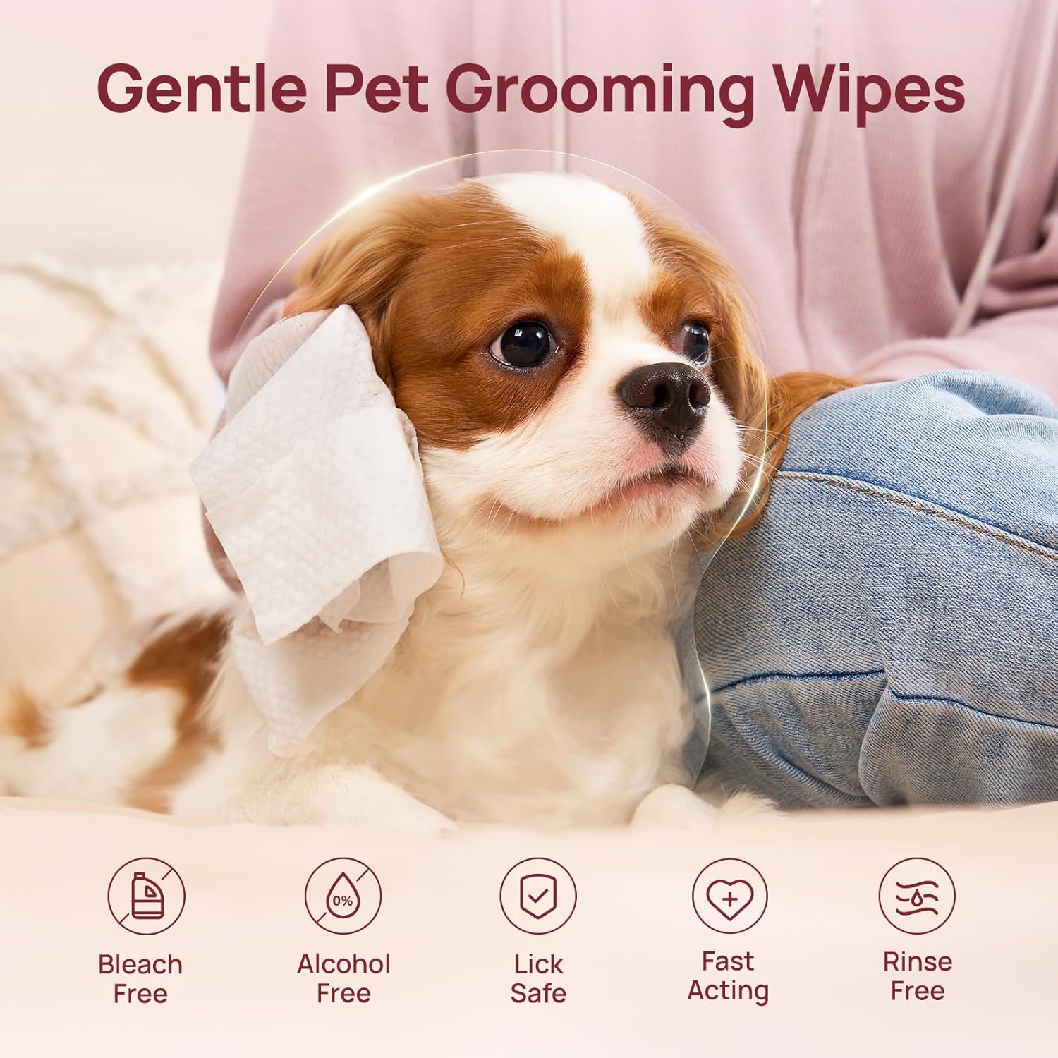 HICC PET Wipes for Dogs and Cats, Vet-Recommended Hypoallergenic Dog Wipes for Paws, Butt and Fur, Dog Cleaning Wipes & Dog Bath Wipes, Deodorizing Grooming Wipes for Dogs, Cats, Horse, 100 Count | Pet Wipes for Paws & Butt, Dog Bath Wipes, Deodorizing Cl