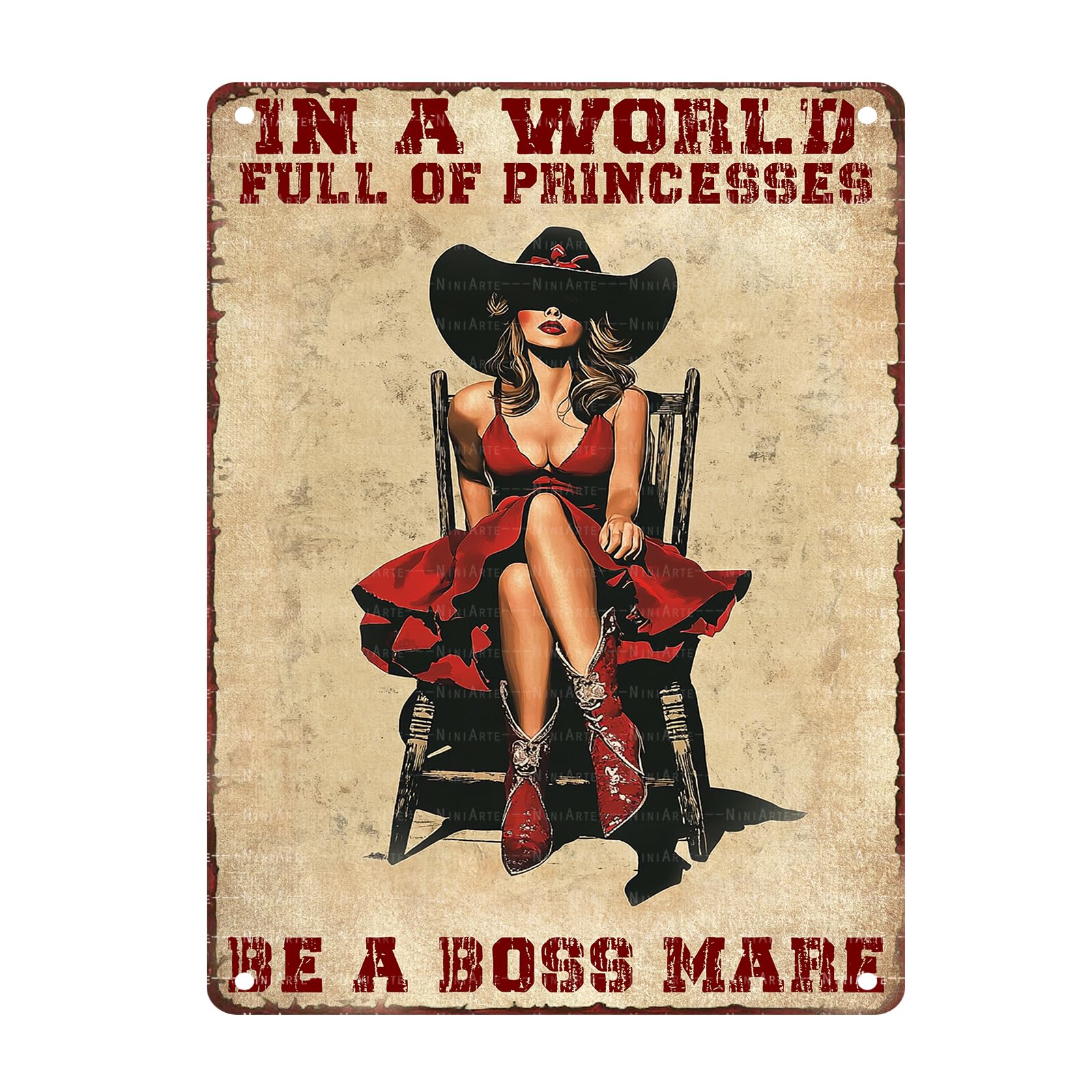 Pin Up Girl Fishing Metal Tin Sign The Way to A Man's Heart Through His Fly Vintage Sign for Wall Art Decor for Home Angler Wall Decor Cafes Lake House Seascape Decor 8X12Inch