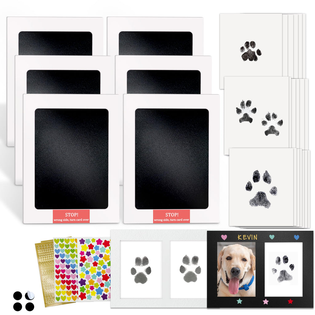 MYPAWLETS Inkless Paw Print Kit,Mess-Free Paw Print Stamp Pad for Dogs Cat,Pet Safe Clean Touch Ink Pad,Dog Nose Print Kit,Pet Paw Print Impression Kit Keepsake,Personalized Pet Lover,Dog Mom Gift-2M