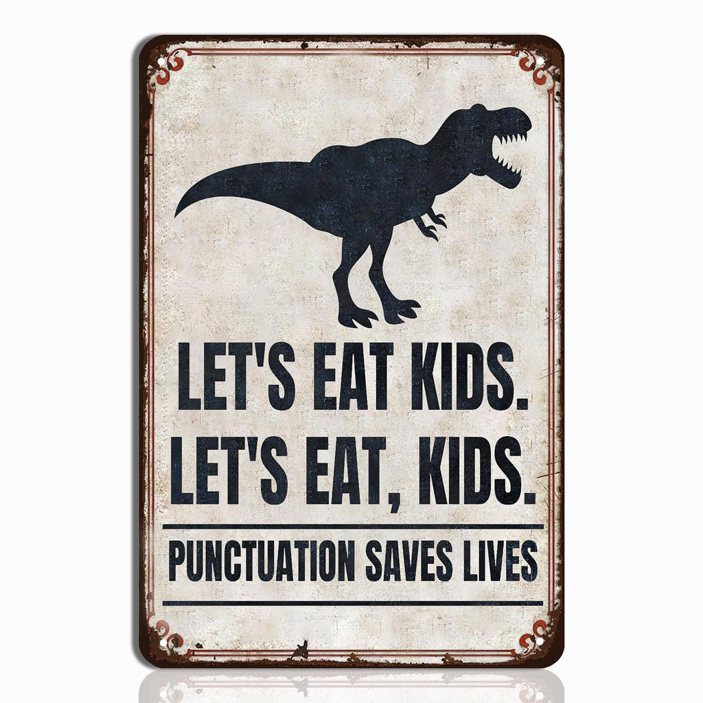 English Teacher Gifts - Funny Classroom Wall Hanging Tin Sign Decor, Ideal Gifts for English Teachers, High School & Middle School Classroom Wall Art, 8x12 Inch