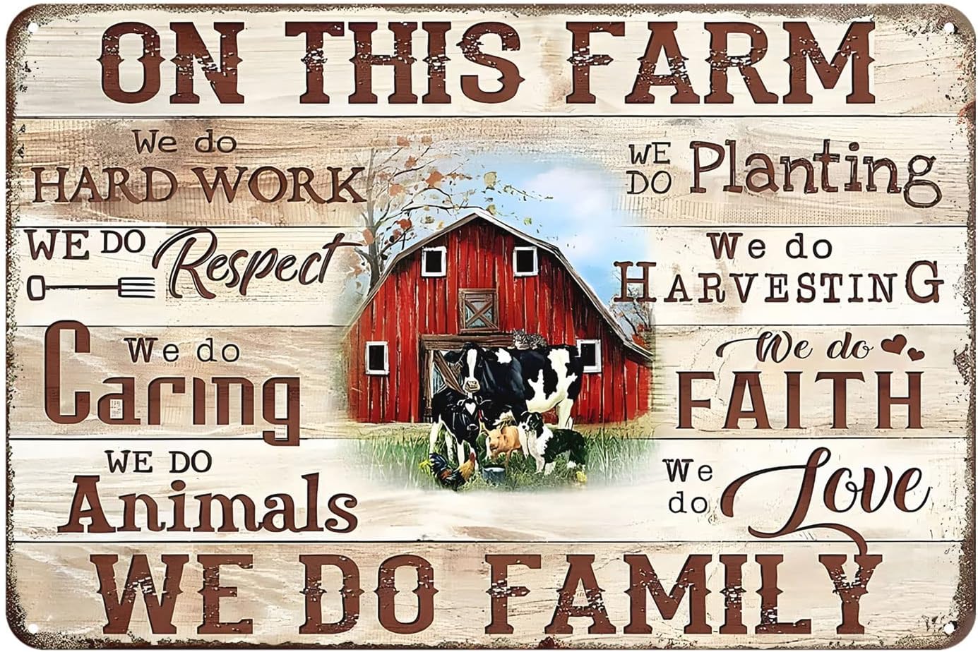 Metal Sign Farmer On This Farm We Do Vintage Tin Sign Home Kitchen Farm Bar Cafe Club Cave Wall Decor Rustic Sign 12 X 8 Inch