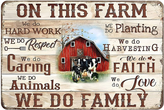 Metal Sign Farmer On This Farm We Do Vintage Tin Sign Home Kitchen Farm Bar Cafe Club Cave Wall Decor Rustic Sign 12 X 8 Inch