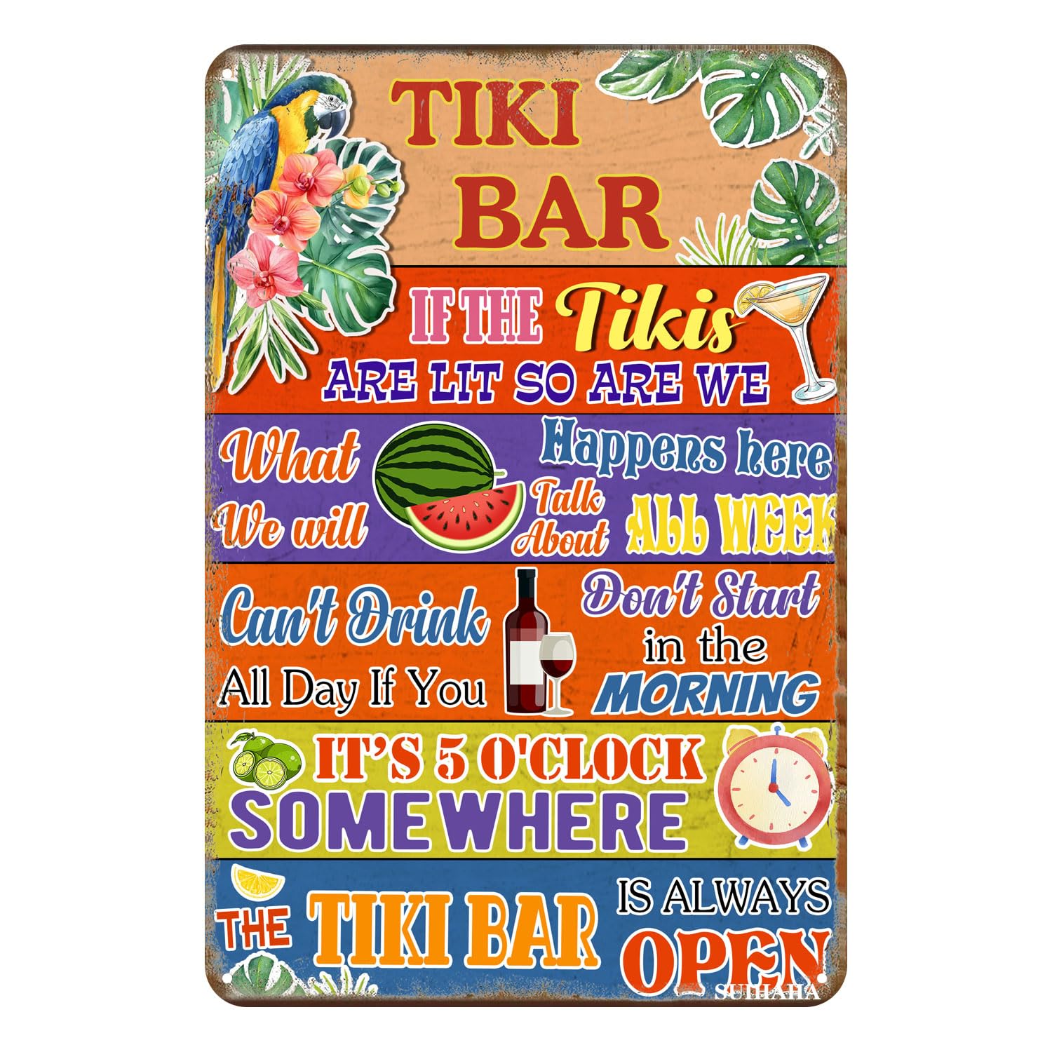 Vintage Metal Tin Sign Welcome to Our Backyard Home Yard Porch Decor Patio Pool Bar Coffee Wall Decor Tin Sign 12x8 Inches