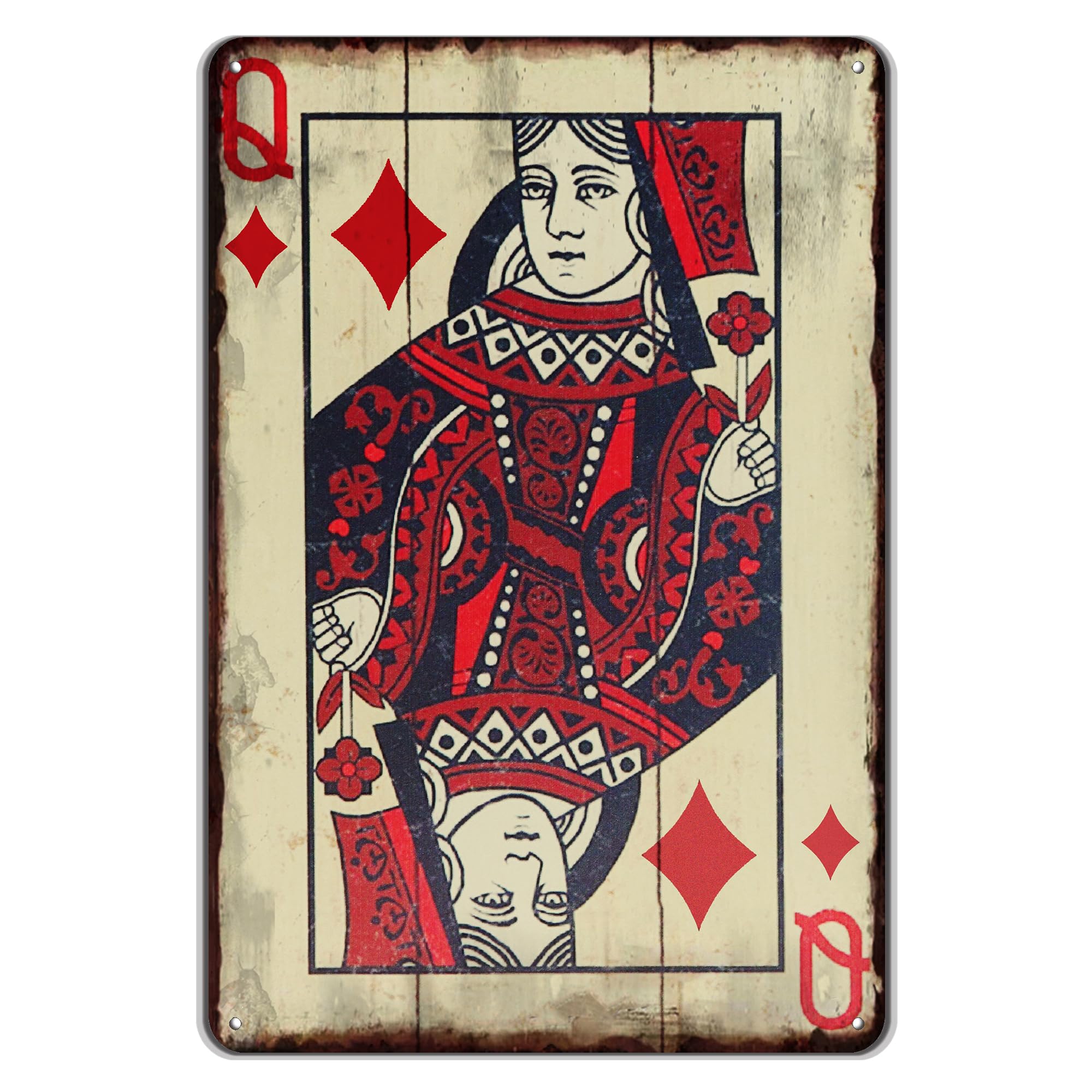 Vintage Poker Wall Decor Metal Sign Retro tin Sign Wall Decorative Signs for Man Cave Home Cafe Pub bar Shop 12x8 Inch Spades Ace