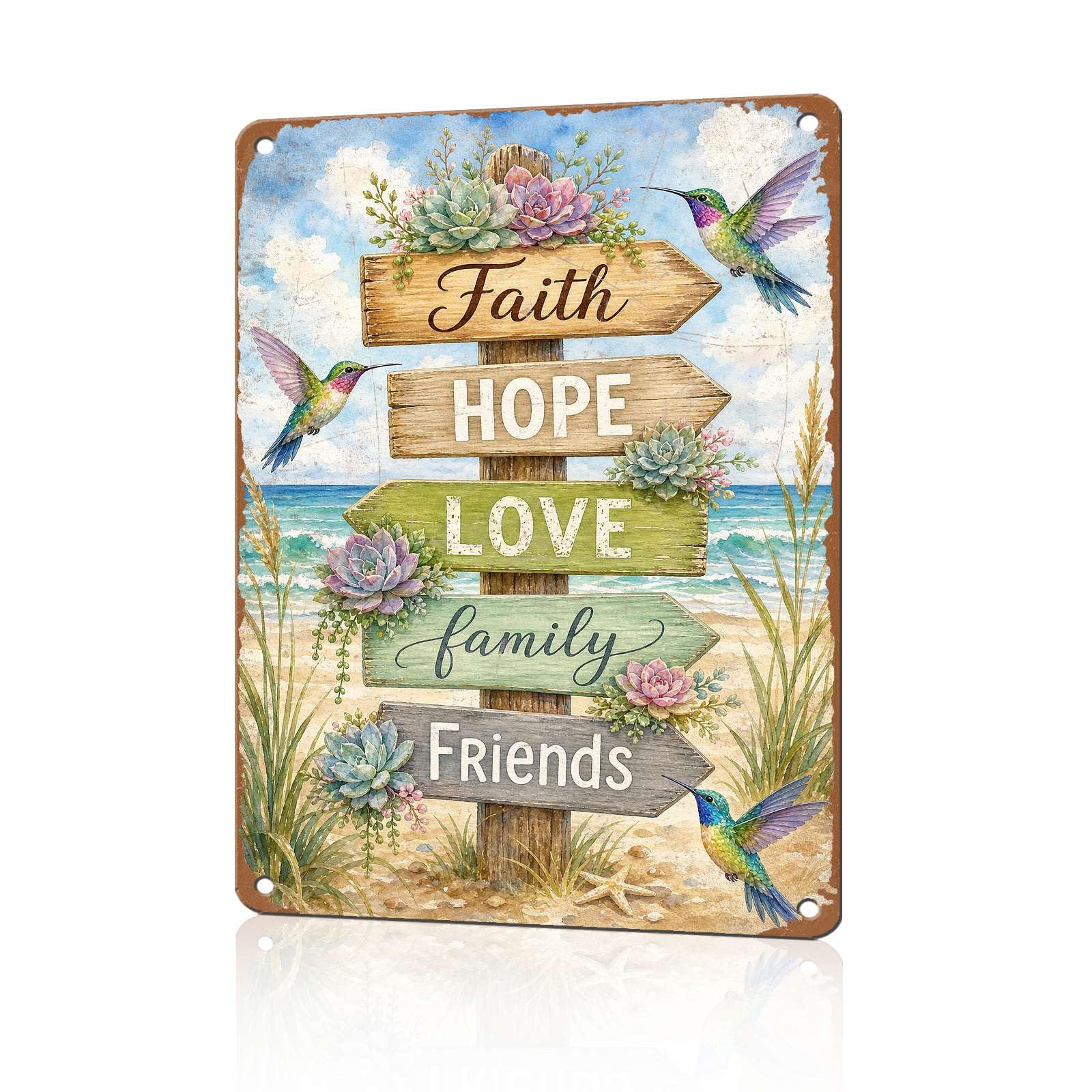Dragonfly Metal Signs Flower Metal Decor The Best Things in Life Tin Signs Inspirational Quotes Wall Decor For Home Living Room Bedroom Cafe Kitchen Bar Farmhouse 12 * 8In