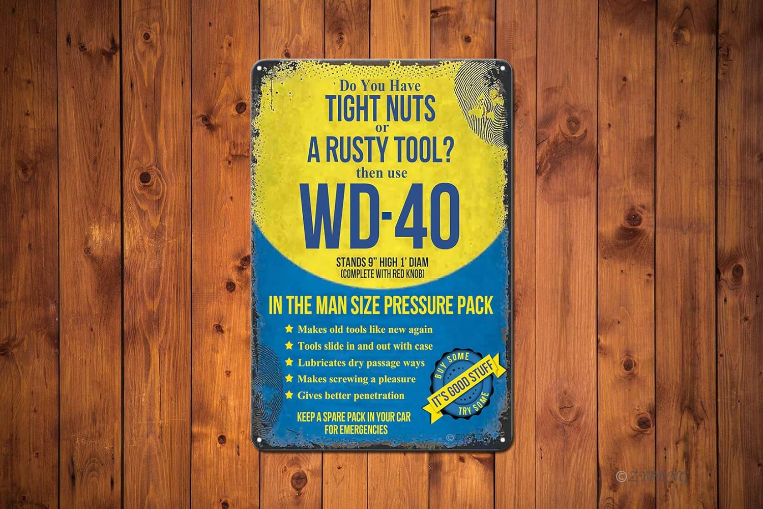 ZYPENG Room Man Cave Art Decorations Metal Sign Wall Decor Tin Signs Do You Have Or A Rusty Tool? Vintage Garage 8 x 12 inches