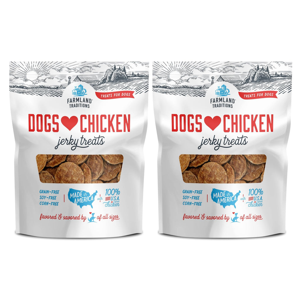 Farmland Traditions Filler Free Dogs Love Chicken Premium Jerky Treats for Dogs, 3 lb. Bag