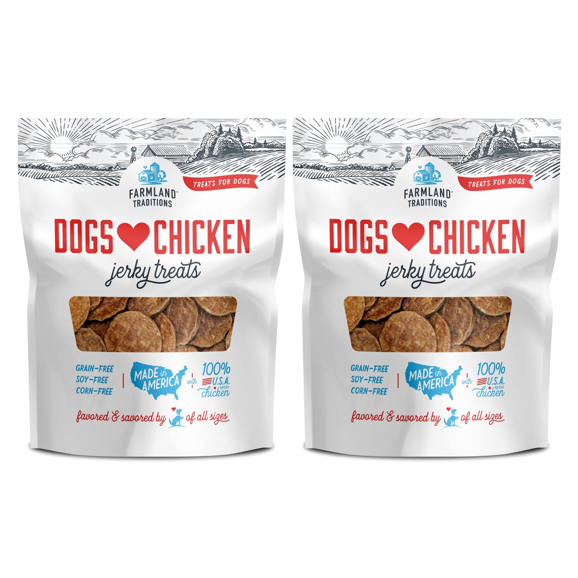 Farmland Traditions Filler Free Dogs Love Chicken Premium Jerky Treats for Dogs, 3 lb. Bag