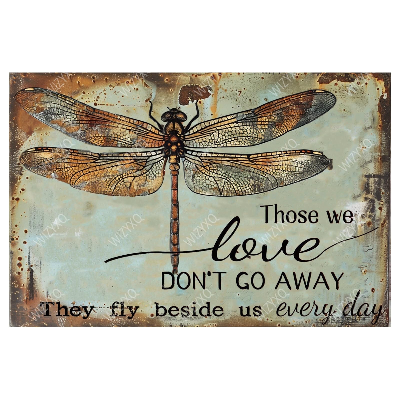 Floral and Bee Metal Signs In A World Where You Can Be Anything Funny Vintage Tin Sign Retro Wall Decor for Bee Lovers Room 8×12 Inches