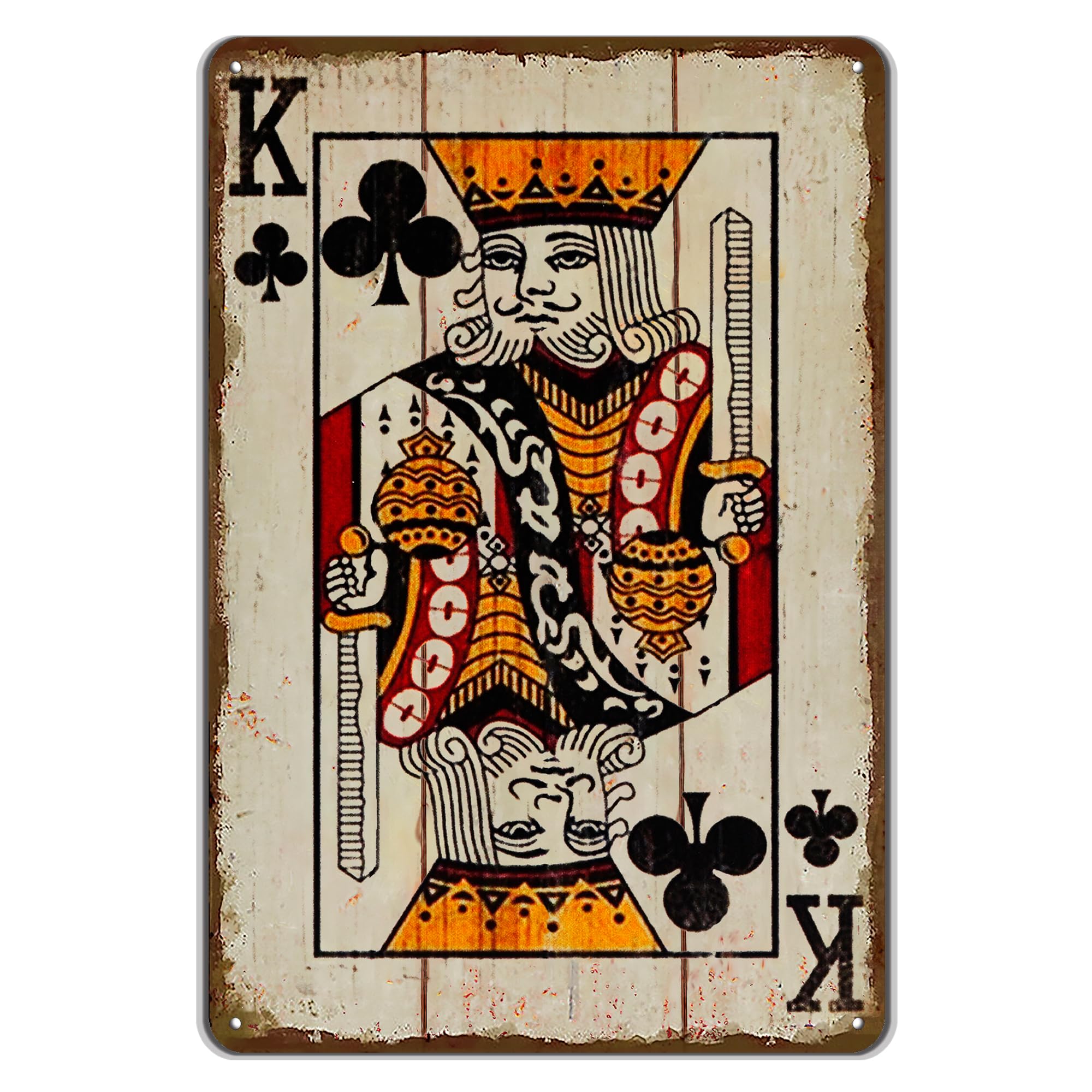 Vintage Poker Wall Decor Metal Sign Retro tin Sign Wall Decorative Signs for Man Cave Home Cafe Pub bar Shop 12x8 Inch Spades Ace
