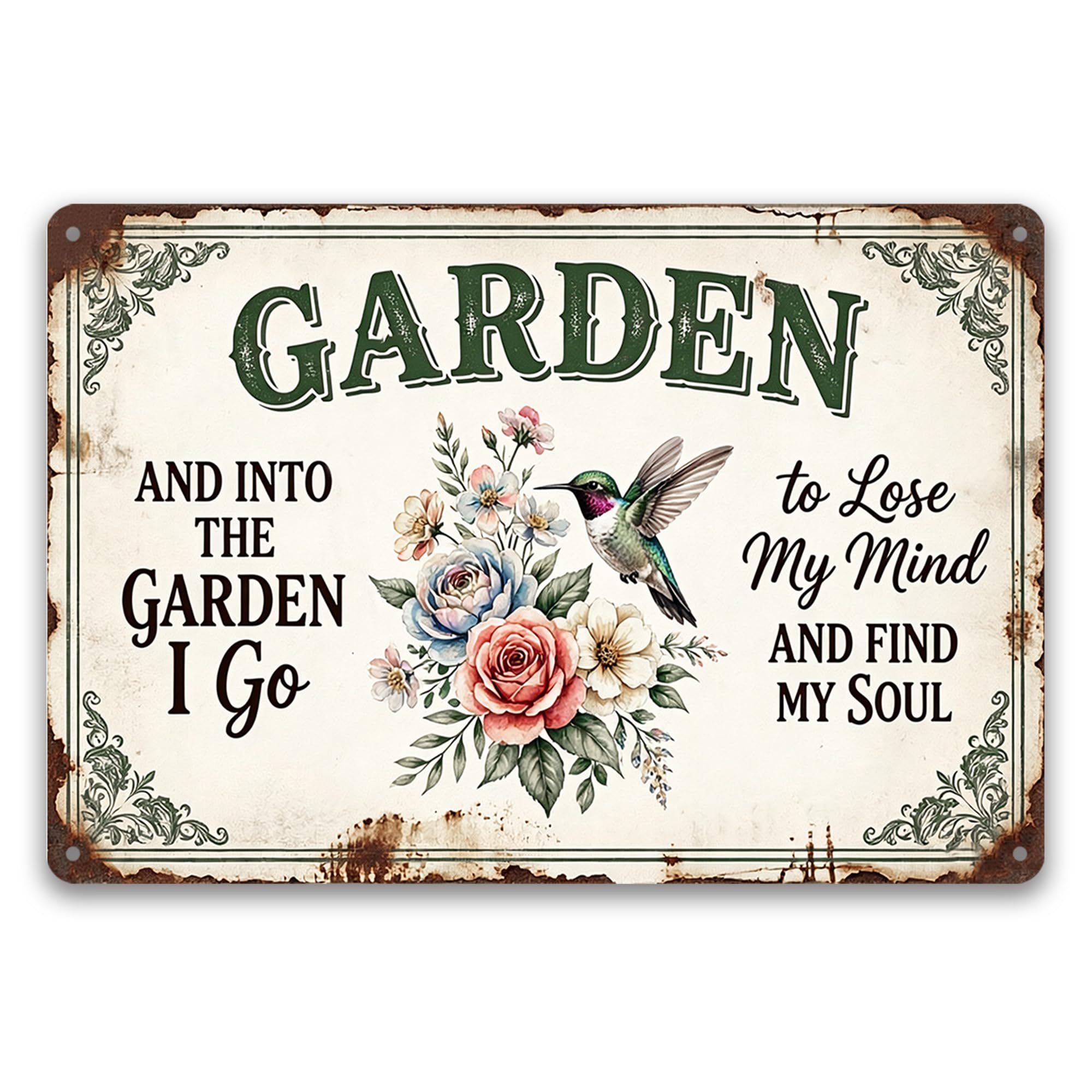Bee Hive Aluminum Tin Sign, Inspirational Quote Wall Art, Rustic Farmhouse Decor for Home Kitchen Garden Porch, Waterproof Indoor Outdoor Plaque 12x8Inch