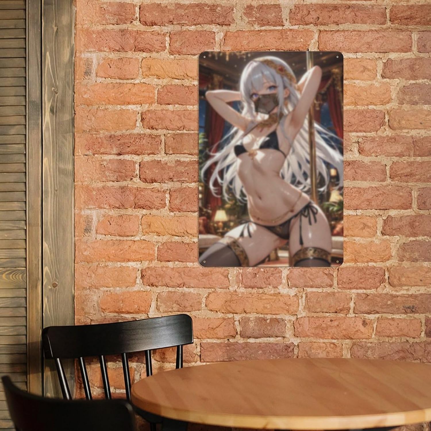 Sexy Hot Titties Boobs Lewd Hentai Anime Girl Poster Metal Tin Sign Decor - 8x12 inches Bar Pub Garage Man Cave Wall Art,AH181
