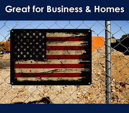 Retro Metal Tin Sign Wall Decoration with American Flag Pattern, Used for Bar Home Living Room Decoration 12 X 8 Inches