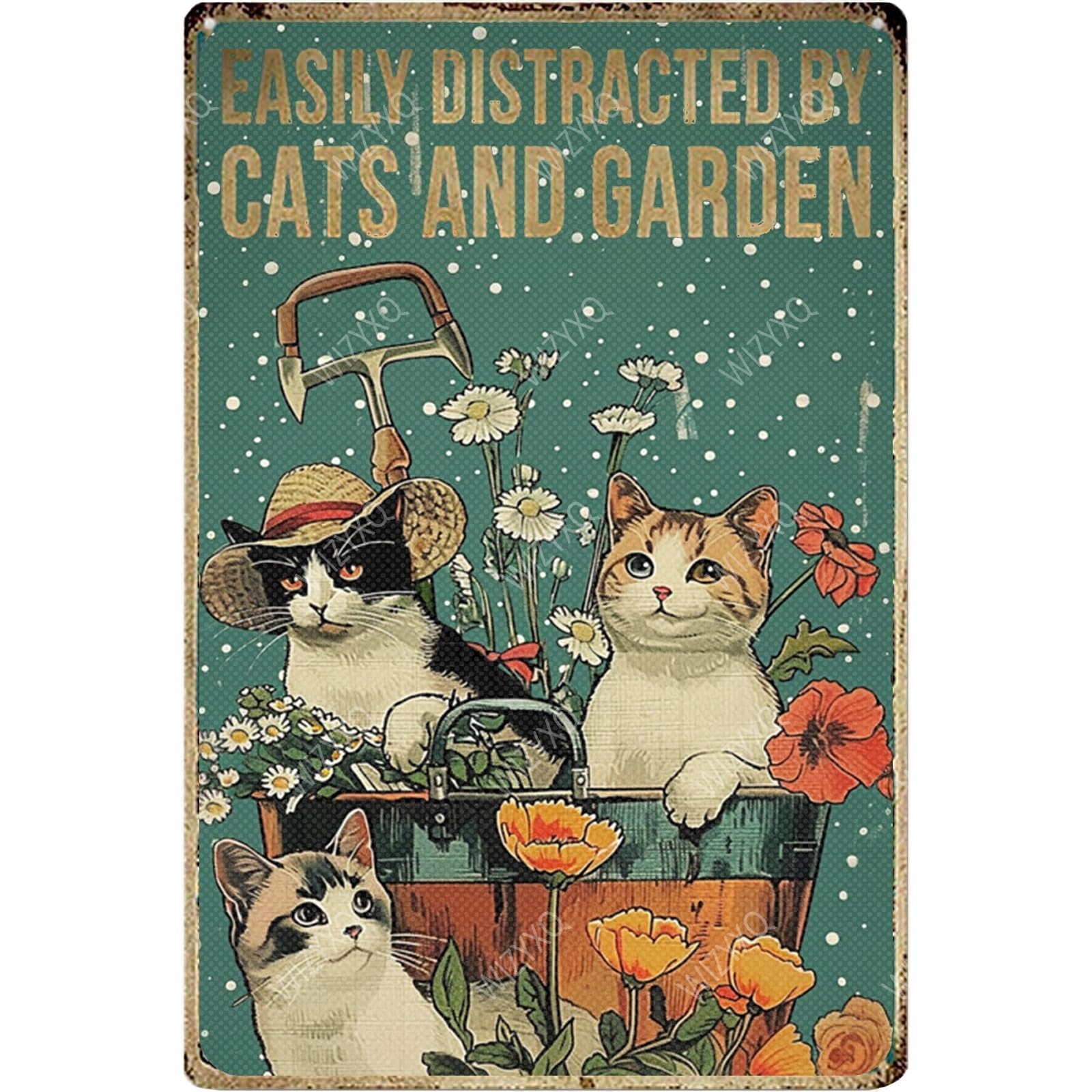 Floral and Bee Metal Signs In A World Where You Can Be Anything Funny Vintage Tin Sign Retro Wall Decor for Bee Lovers Room 8×12 Inches