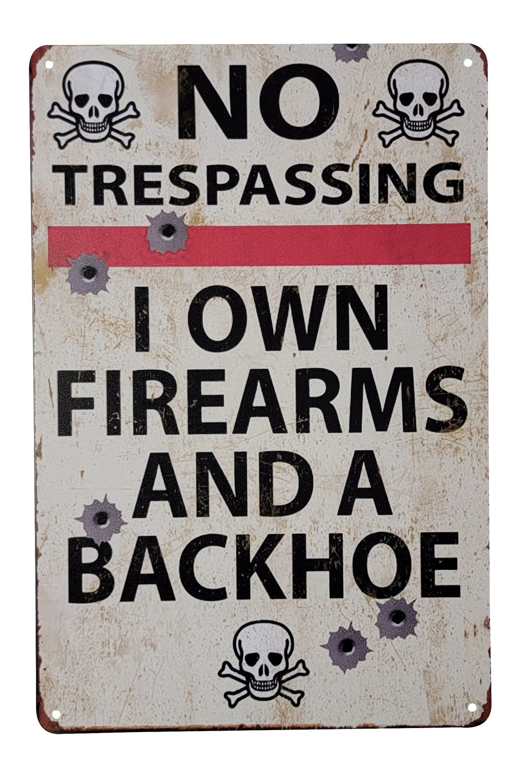 AMERICAN WIT "Warning – Due to Price Increase on Ammo, Do Not Expect a Warning Shot" 12" x 8" Funny Metal Tin Sign Wall Art for Home, Yard, Garage, and Man Cave