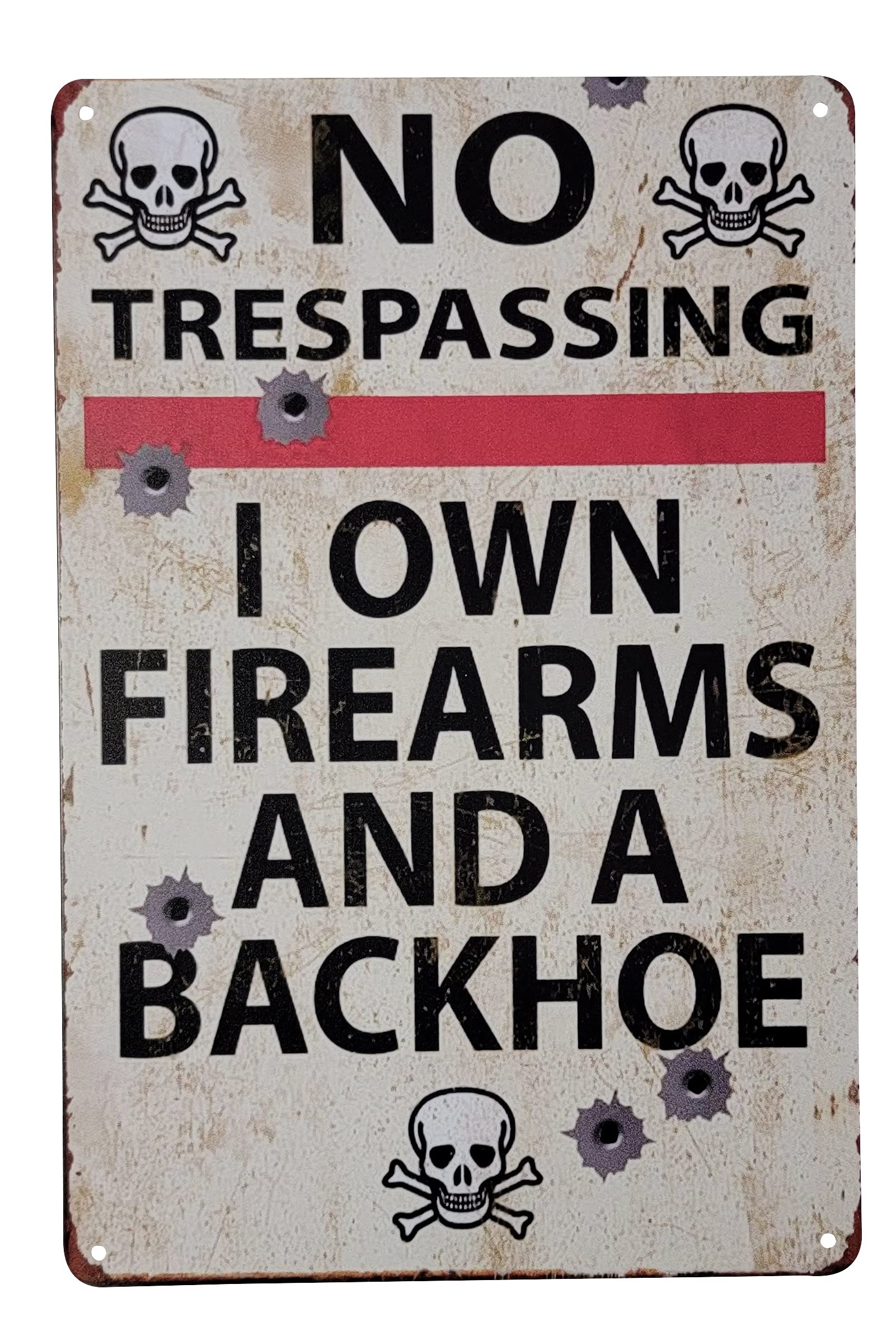 AMERICAN WIT "Warning – Due to Price Increase on Ammo, Do Not Expect a Warning Shot" 12" x 8" Funny Metal Tin Sign Wall Art for Home, Yard, Garage, and Man Cave
