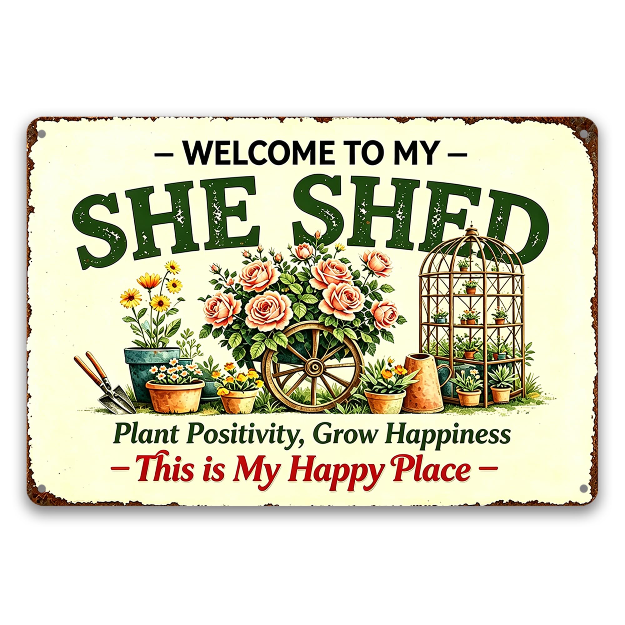 Bee Hive Aluminum Tin Sign, Inspirational Quote Wall Art, Rustic Farmhouse Decor for Home Kitchen Garden Porch, Waterproof Indoor Outdoor Plaque 12x8Inch