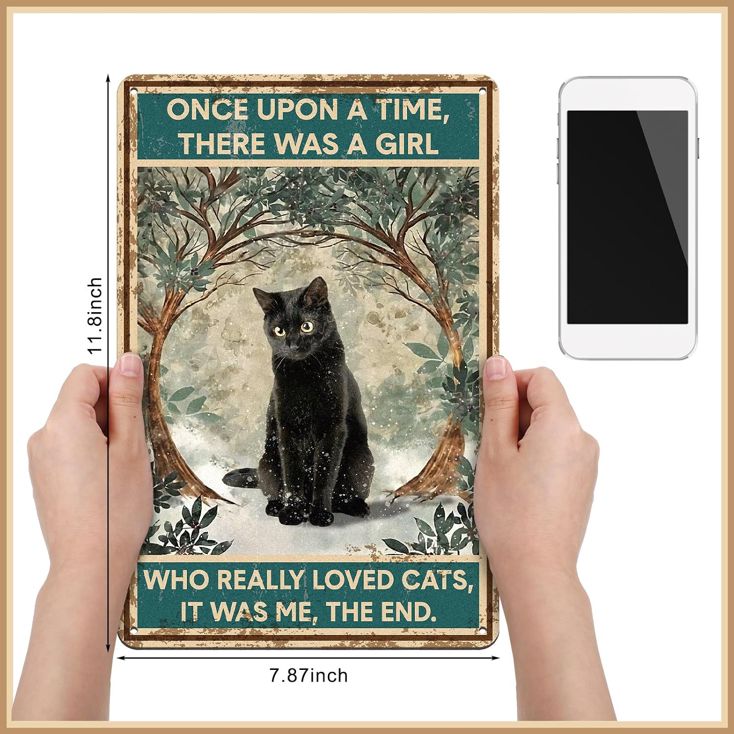 9 Pcs Retro Tin Sign Vintage Black Cat Bathroom Wall Decor Funny Are You Pooping Signs Cat Lovers Gift for Restroom Toilet Bathroom Apartment Home Bar 8 x 12 Inches