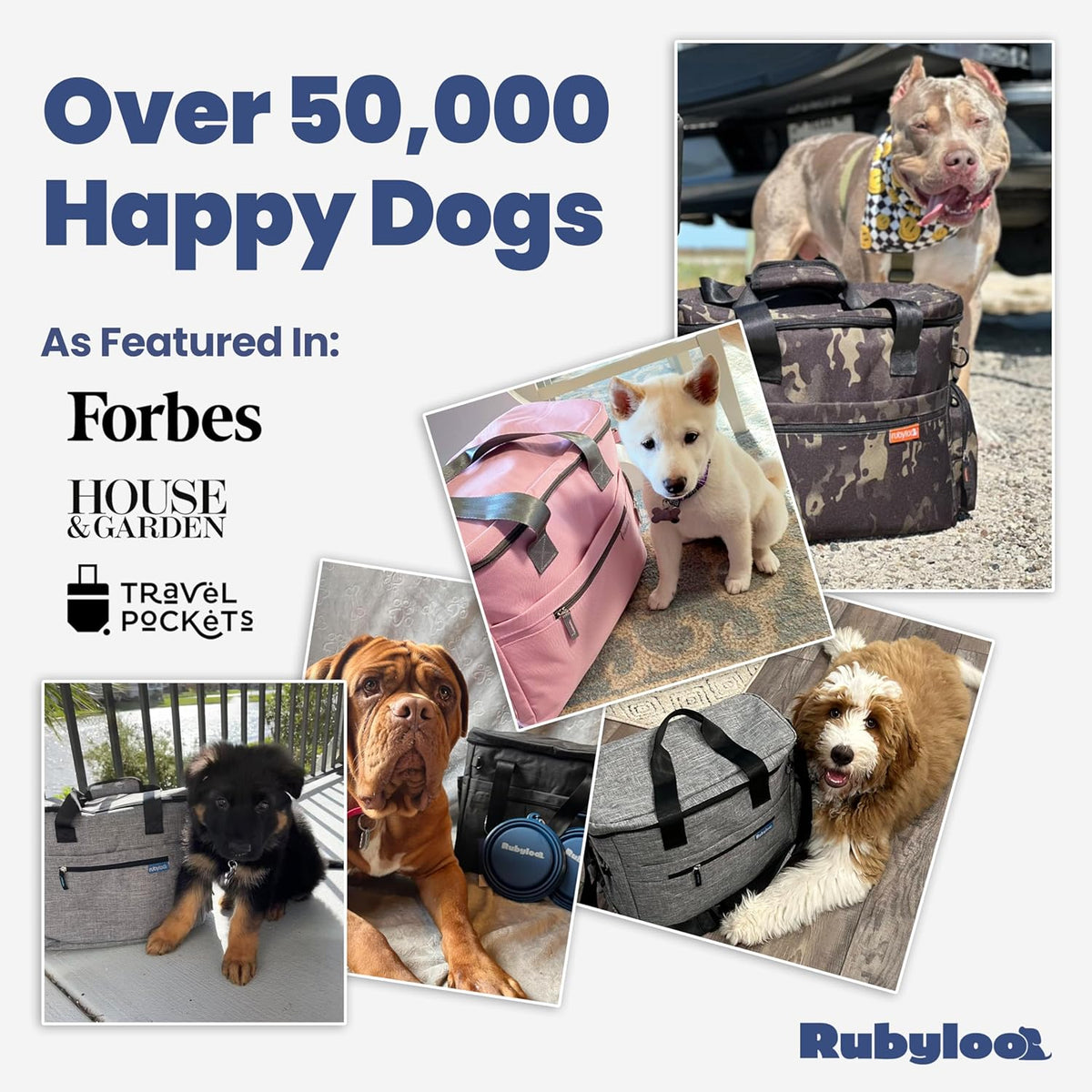 The Original Doggy Bag™ - Complete Dog Travel Bag for Supplies with 2 BPA-Free Travel Dog Bowls & 2 Pet Food Containers - Traveling Kit for Road Trips, Camping, Weekend Away or Doggy Gift: Beige