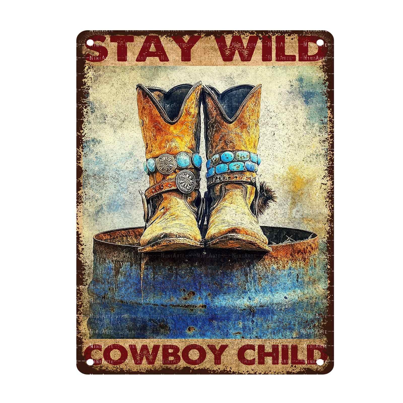 Vintage Cowgirl Tin Sign Are Always Good For The Soul Metal Sign for Home Garden Plaque Yard Patio Porch Farmhouse Cafe Bar Living Room Bedroom Office Garage Man Cave 8x12Inch