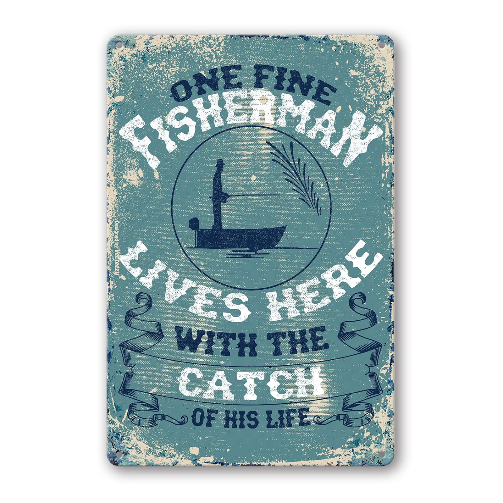 Funny Fishing Metal Tin Signs Vintage Fishing Sign Lake House Decor For Home Education Is Important But Fishing Is Importanter Sign 8x12 Inch