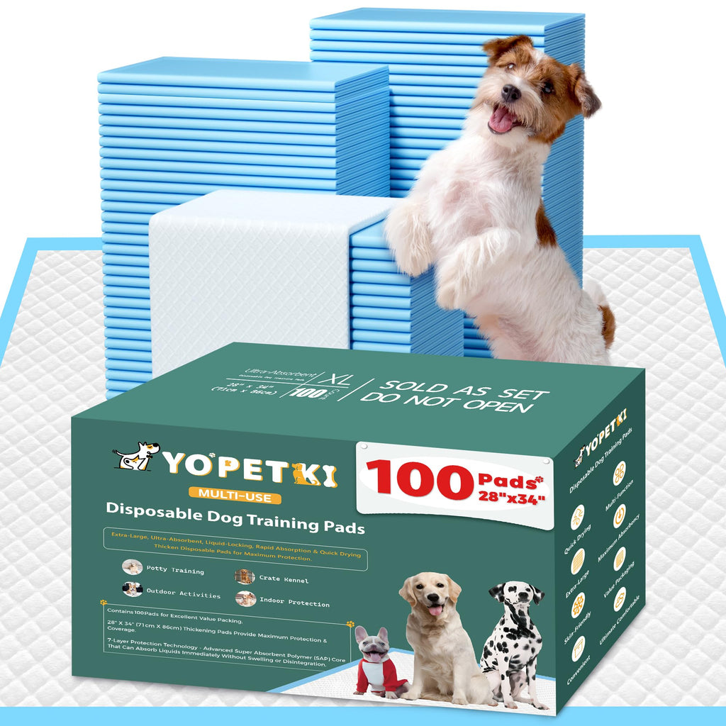 60 Count Extra Large Dog Pee Pads 28" x 34", Super Absorbent X-Large Puppy Pads Disposable Dogs Training Pads, Quick Drying Leak-Proof Dog Potty Pads for Doggies Puppies