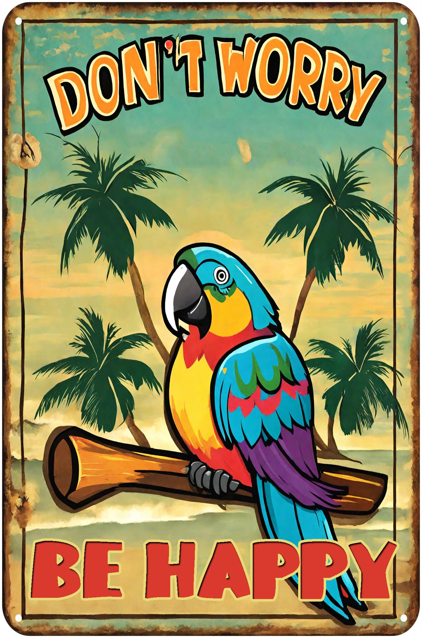 Creative Metal Sign 8x12 Inches Beach Bar Tin Metal Sign Personalized Sign Great Gift for Friend Backyard Oasis Bar Outdoor Patio