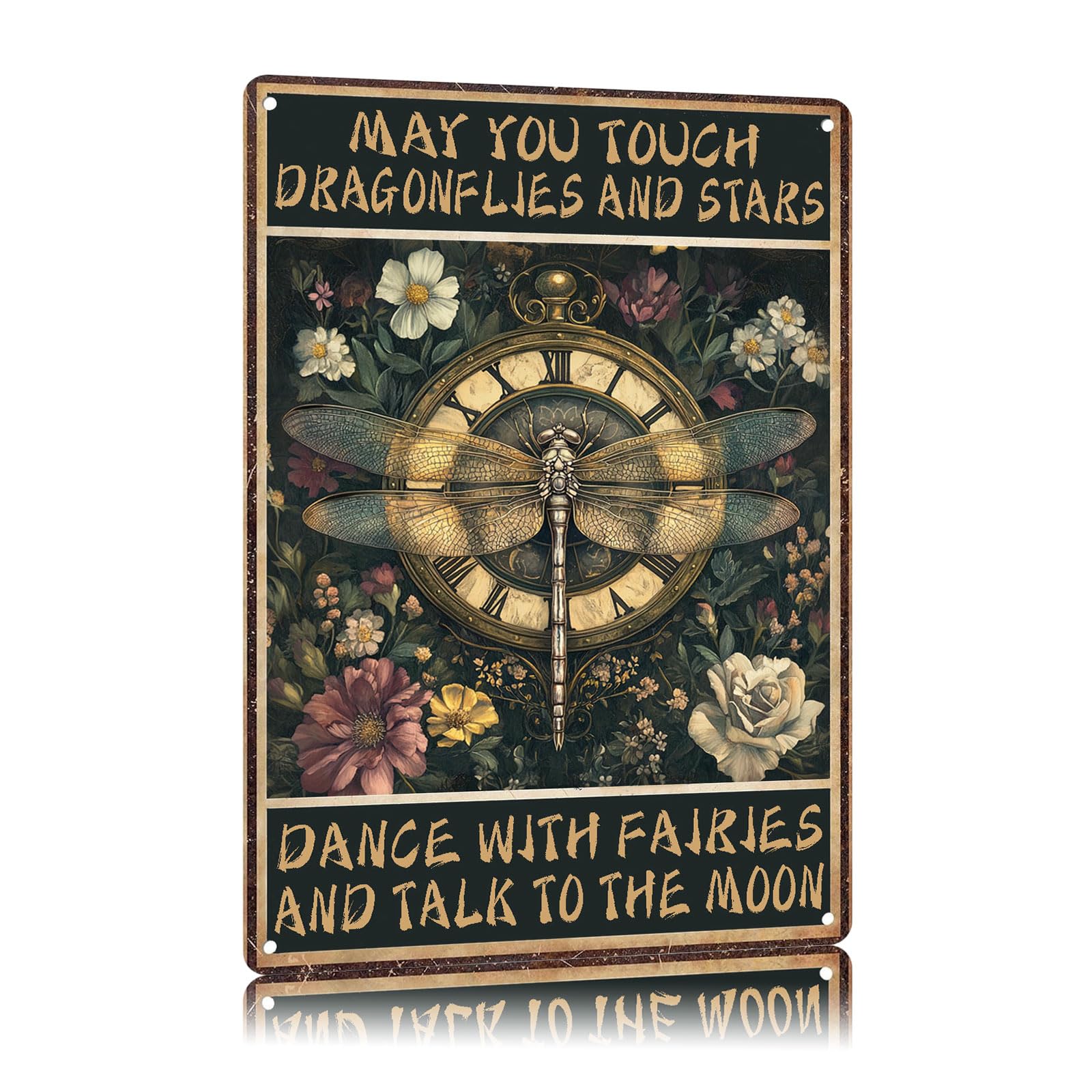 Metal Signs Wildflower Vintage Metal Tin Sign for Home Office Kitchen Bar Cafe Garden Wall Decor 12x8 Inch