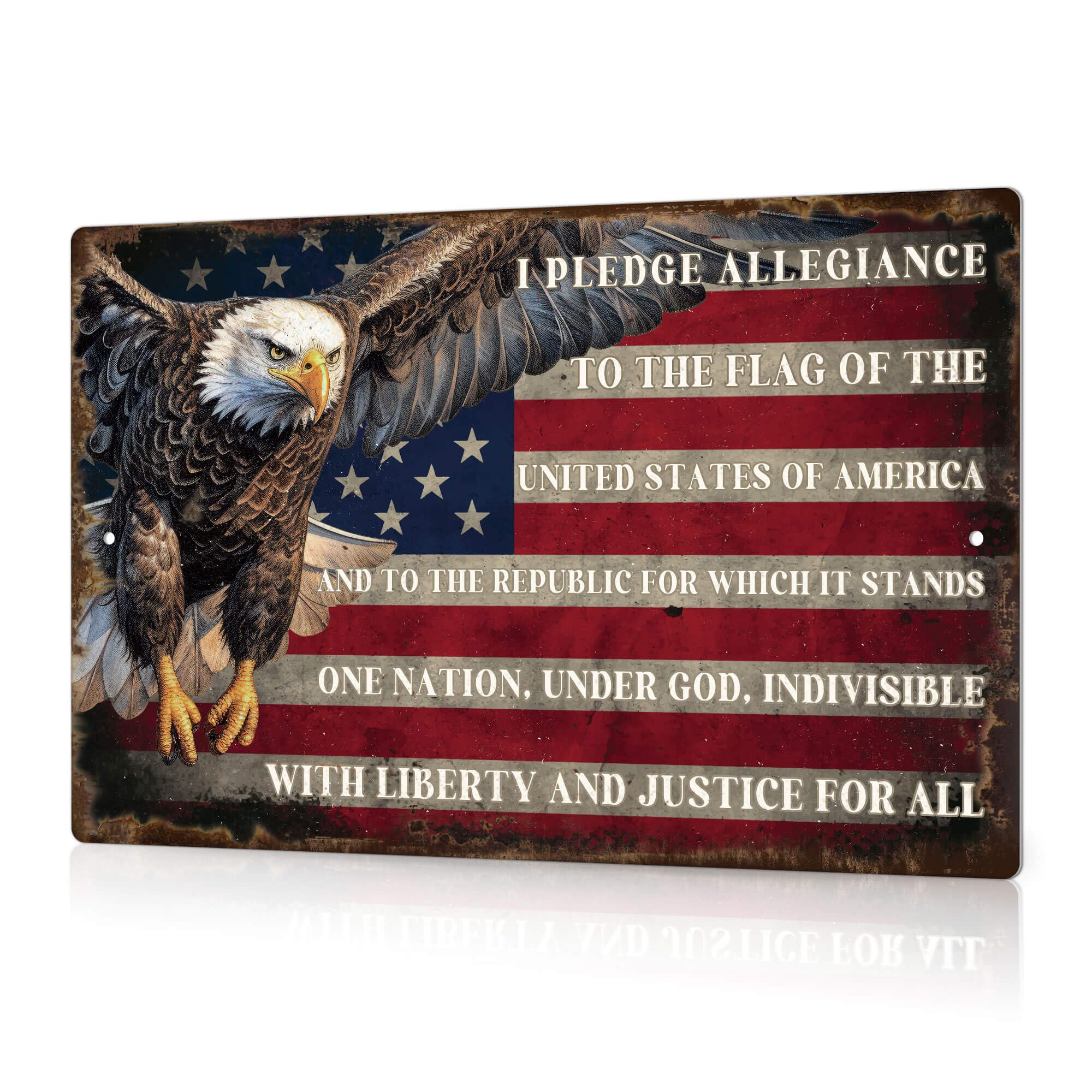 Putuo Decor Patriotic American Solider Tin Metal Sign, Memorial Day Military Veterans US Decor Outdoor Indoor Vintage Independence Day Wall Art for Home Bar Club Cafe Man Cave Decor 12x8 in