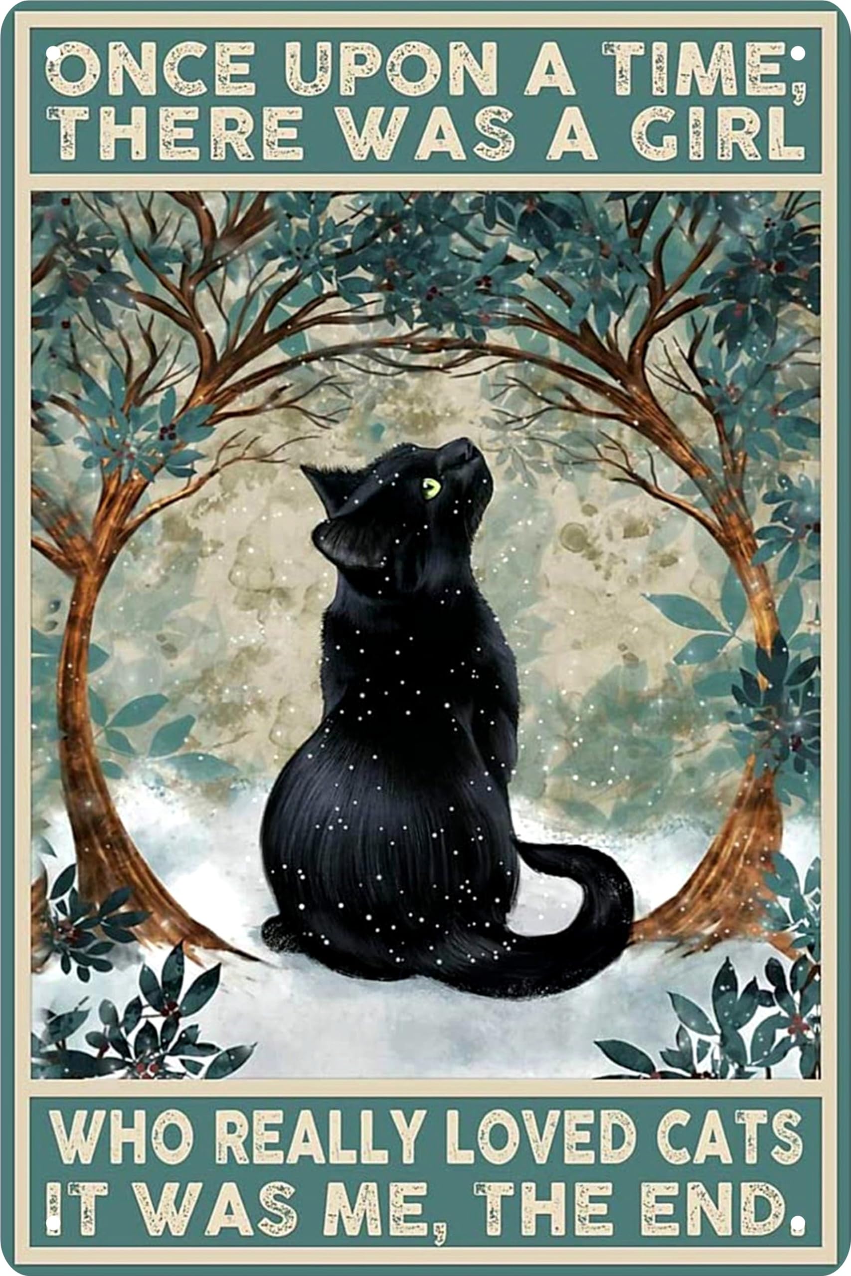 Black Cat Decor Funny Bathroom Wall Decor Vintage Sign 8x12 in | I Do What I Want Message, Cat Club Metal Tin Signs, Retro Home Restroom Toilet Signs