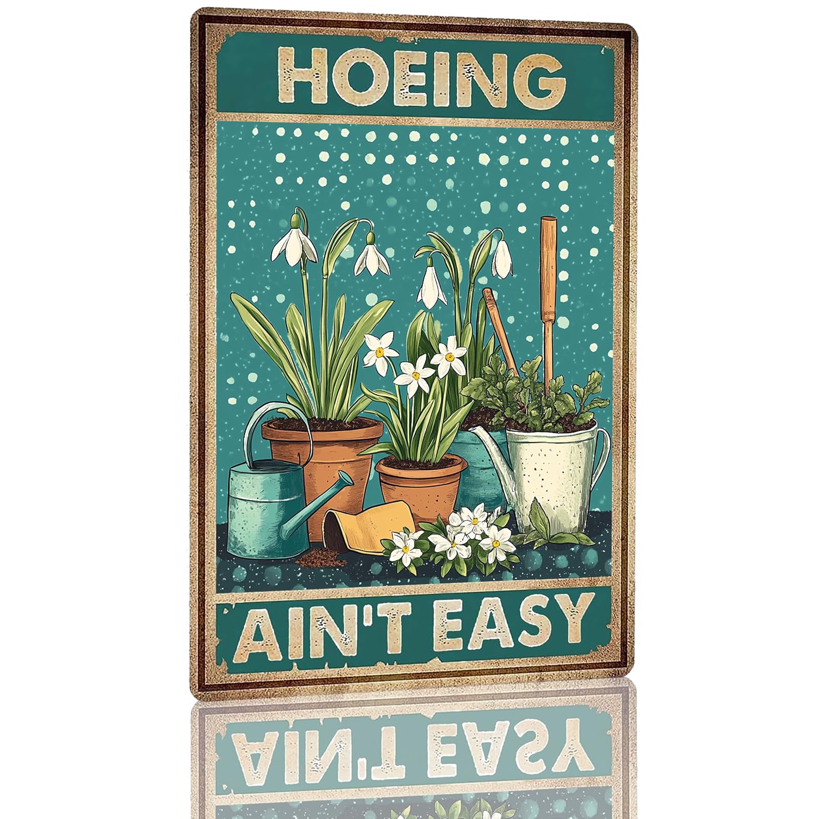 Retro Beach Aluminum Vintage Tin Sign for Kitchen Office Home Bar Cafe Decor 8x12 Inch