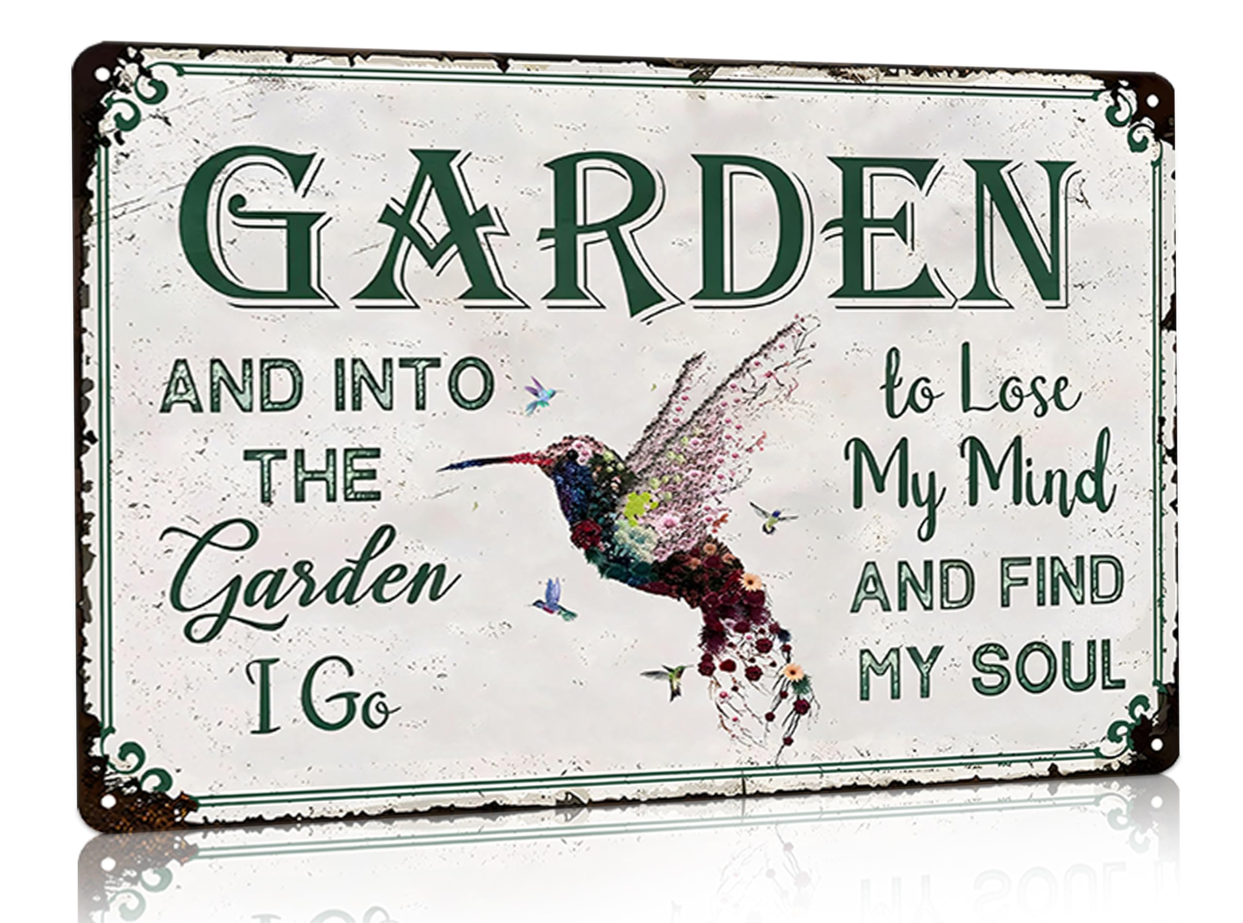Bestylez Garden Gifts Vintage Gardening Signs Mom Grandma Birth Month Flower Tin Sign for Home Garden Greenhouse Living Room Bedroom Yard Cottage Outdoor Decor 8X12 Inch (3355)