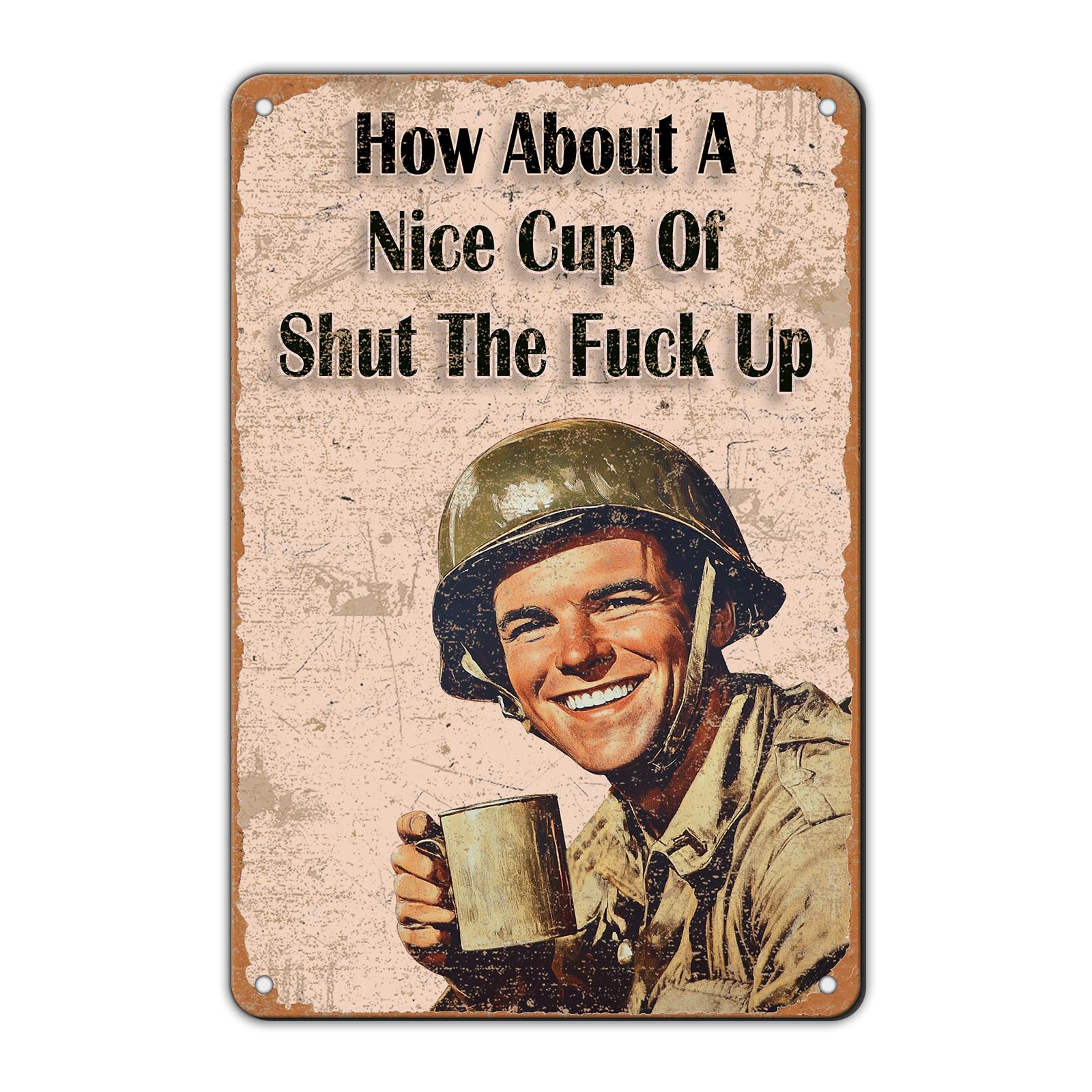 Vintage Navy Once Upon A Time There Was A Girl Who Really Wanted To Join The Navy Metal Tin Sign 12x8 Inch Home Wall Decor