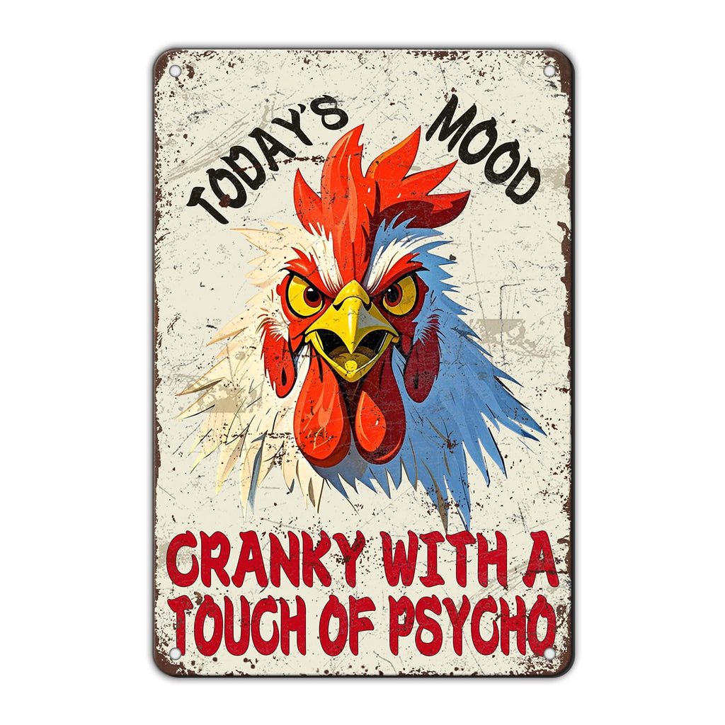 Chicken Metal Signs Rooster Kitchen Wall Decor Today I Will Pry More Worry Less Tin Sign 12x8 Inch Funny Chicken Coop Accessories Rooster Home Farm Yard Garden Decor