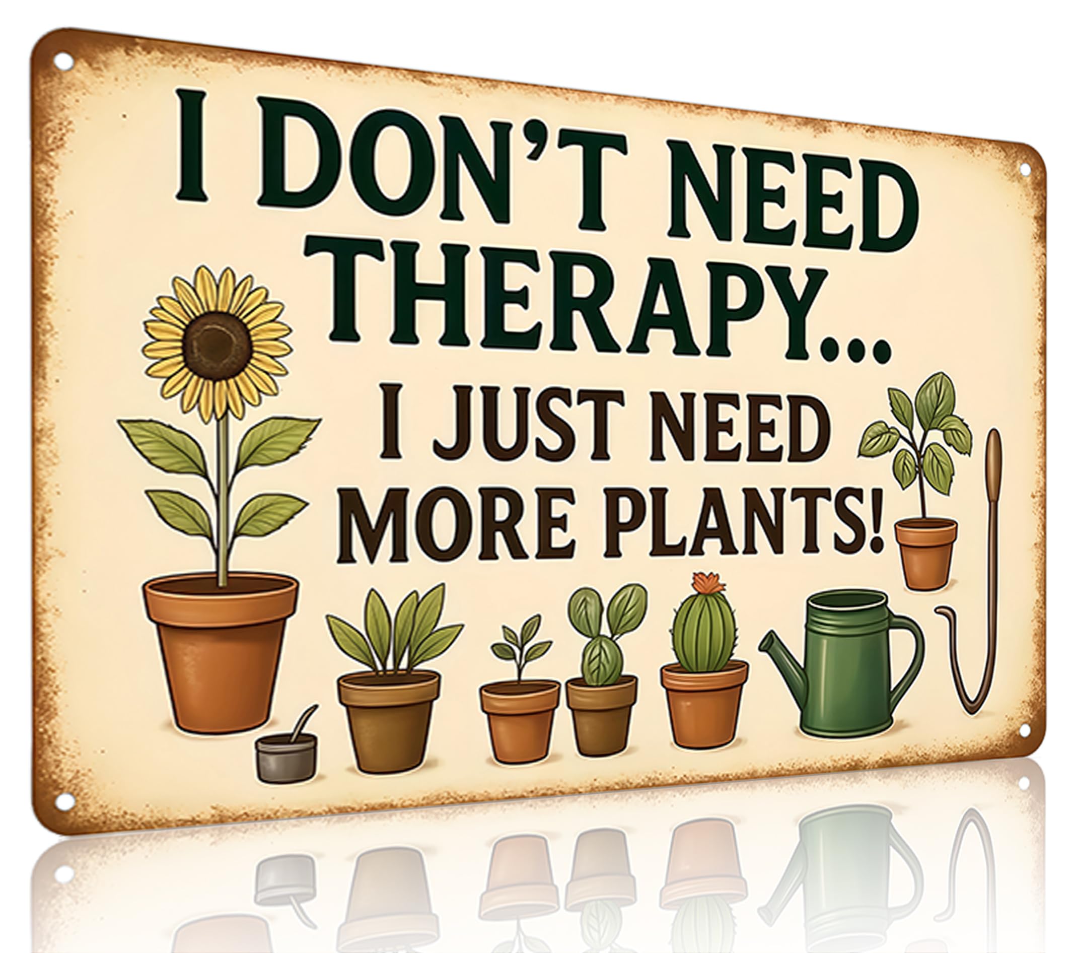 Funnysign Garden Gifts Sometimes I Wet My Plants Vintage Gardening Tin Sign for Home Garden Patio Greenhouse Yard Decor 8 X 12 Inch (3840)