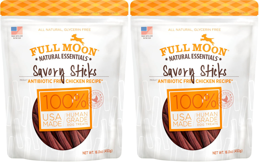 Full Moon All Natural Human Grade Dog Treats, Essential Beef Savory Sticks, 22 Ounce, 1.375 Pound (Pack of 1)