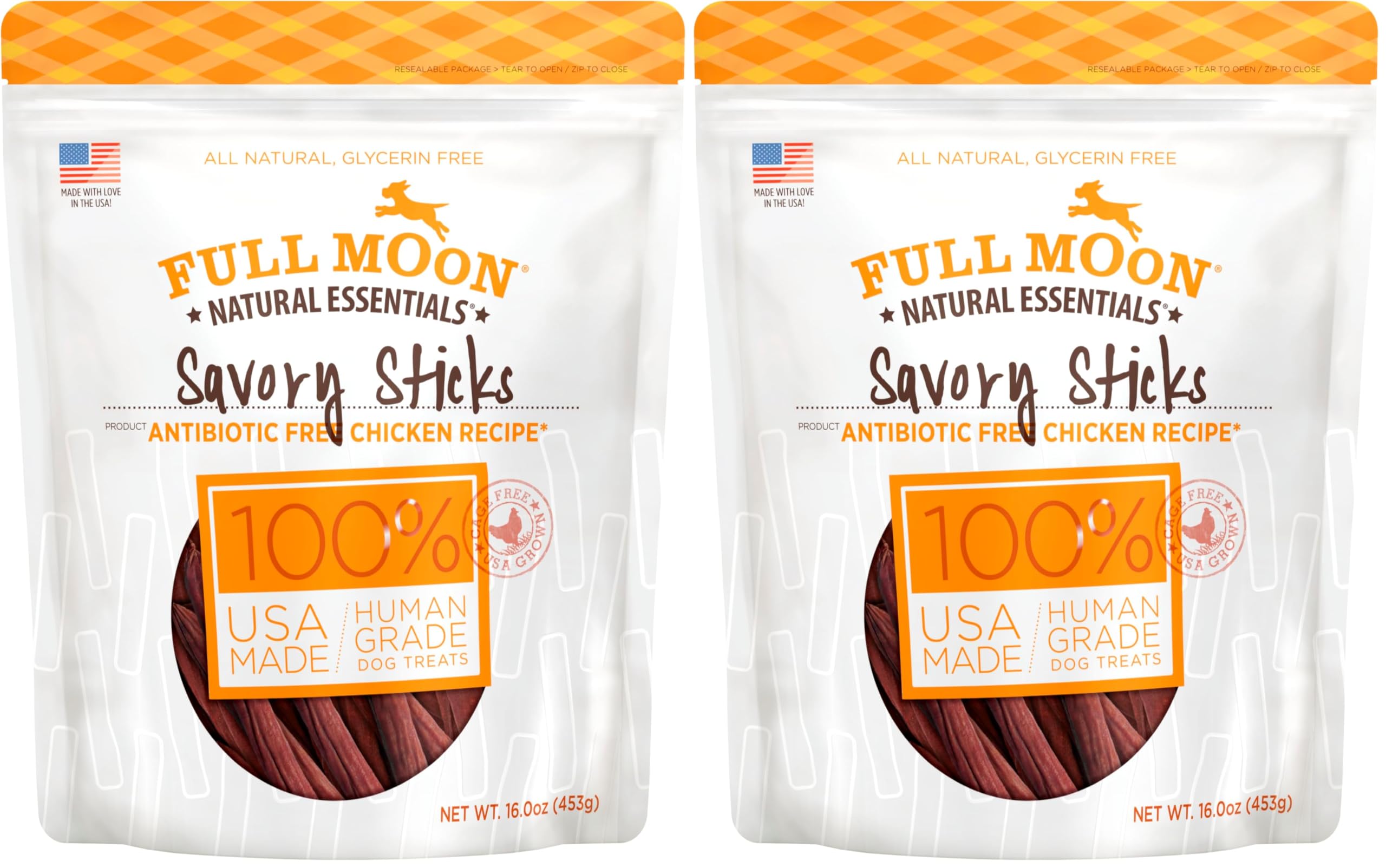 Full Moon All Natural Human Grade Dog Treats, Essential Beef Savory Sticks, 22 Ounce, 1.375 Pound (Pack of 1)