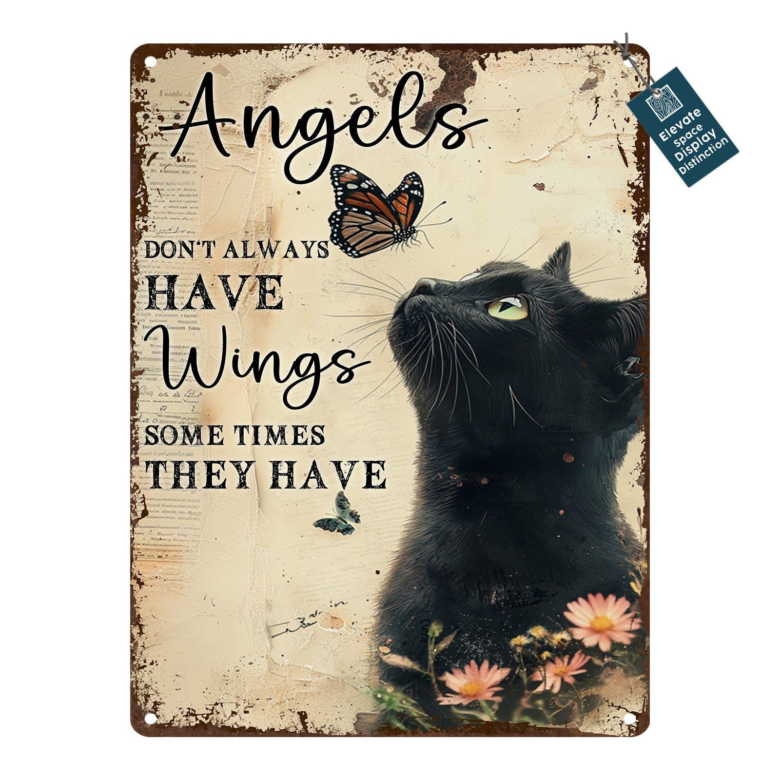 Black Cat Reading Vintage Metal Sign Reading Will Take You Everywhere Retro Wall Decor for Library Book Home Bedroom Office Decoration 8x12inch