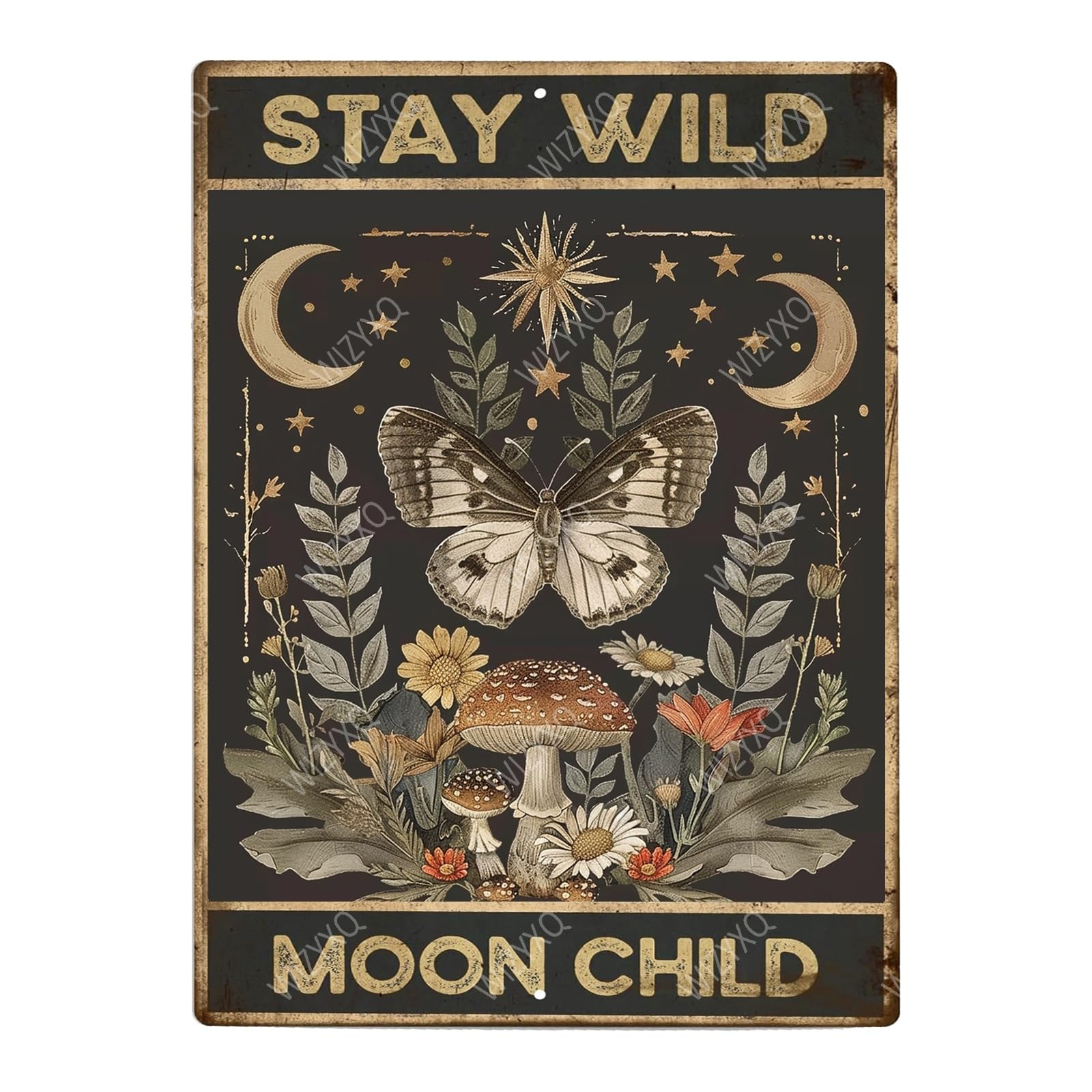 Floral and Bee Metal Signs In A World Where You Can Be Anything Funny Vintage Tin Sign Retro Wall Decor for Bee Lovers Room 8×12 Inches