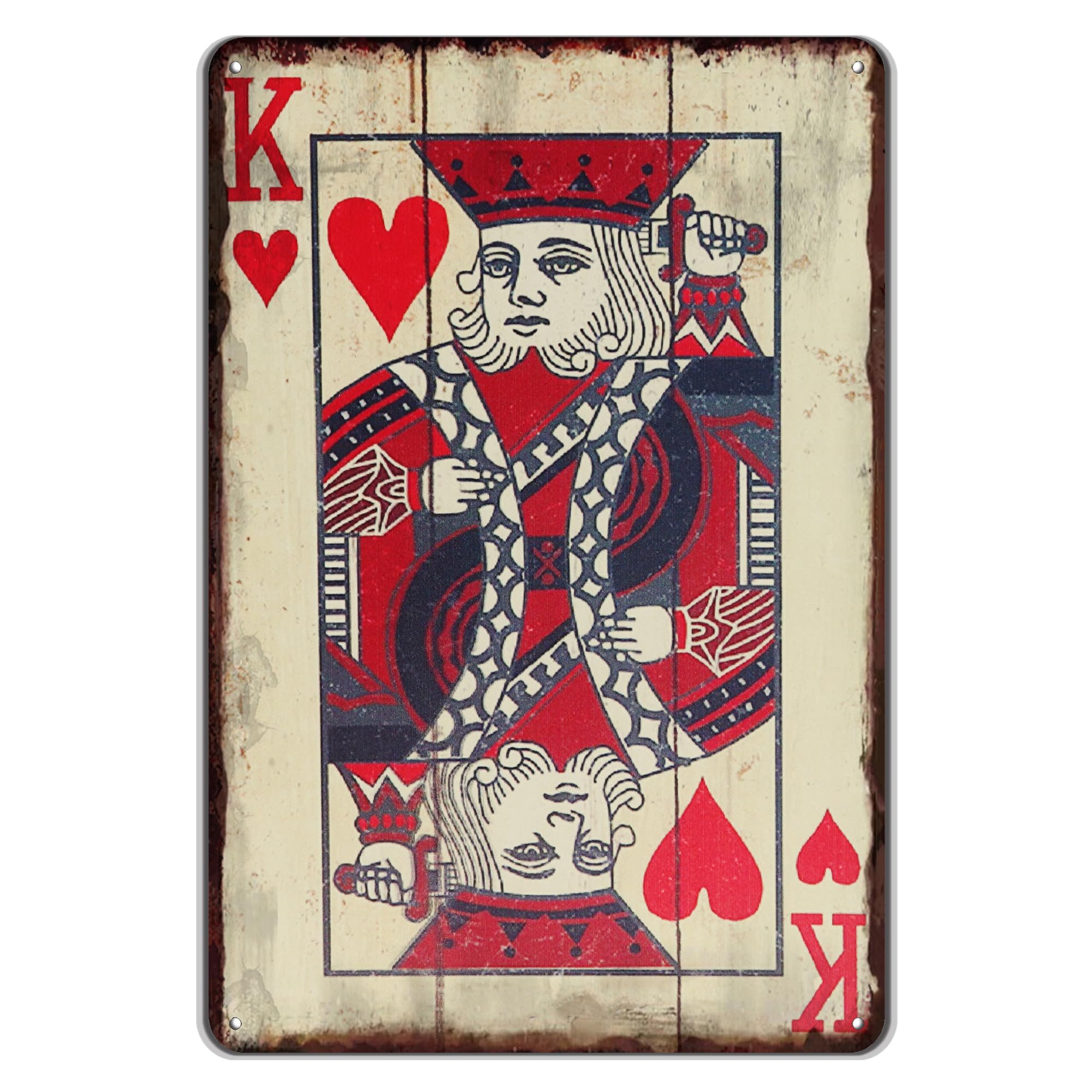 Vintage Poker Wall Decor Metal Sign Retro tin Sign Wall Decorative Signs for Man Cave Home Cafe Pub bar Shop 12x8 Inch Spades Ace