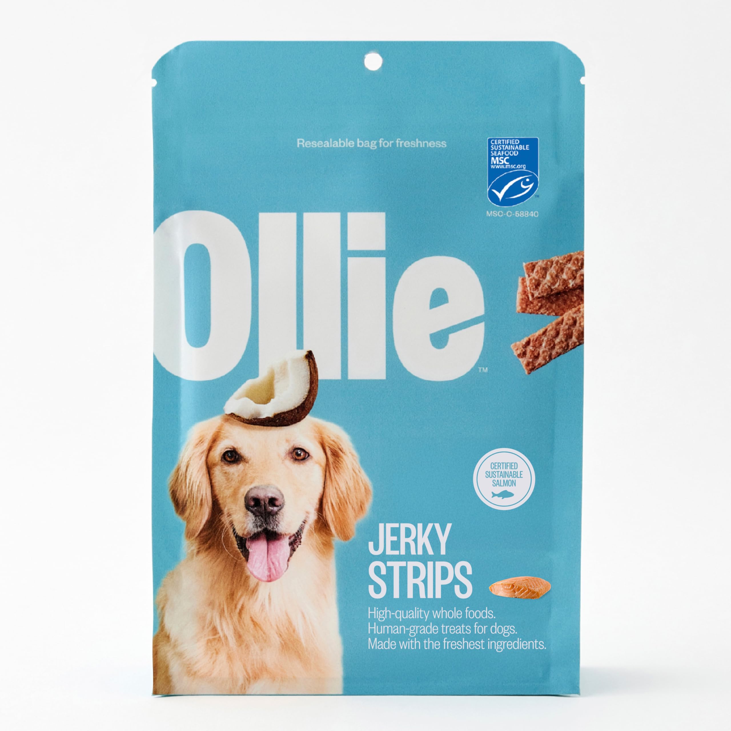 Ollie Jerky Dog Treats Variety Pack, Chicken and Apple and Beef and Sweet Potato Bundle, All Natural, Healthy, Made with Real Meat 5 Oz. Pack of 2