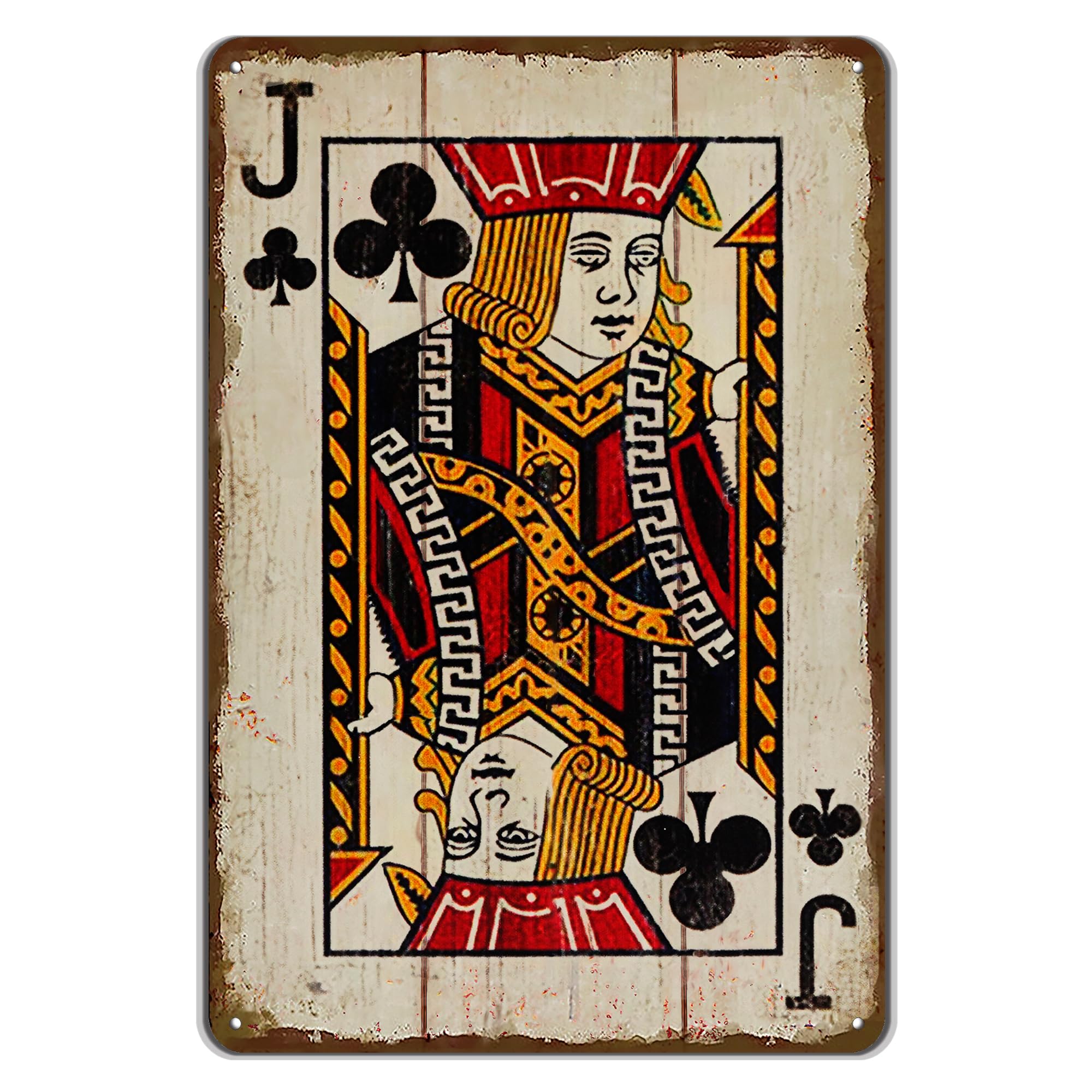 Vintage Poker Wall Decor Metal Sign Retro tin Sign Wall Decorative Signs for Man Cave Home Cafe Pub bar Shop 12x8 Inch Spades Ace