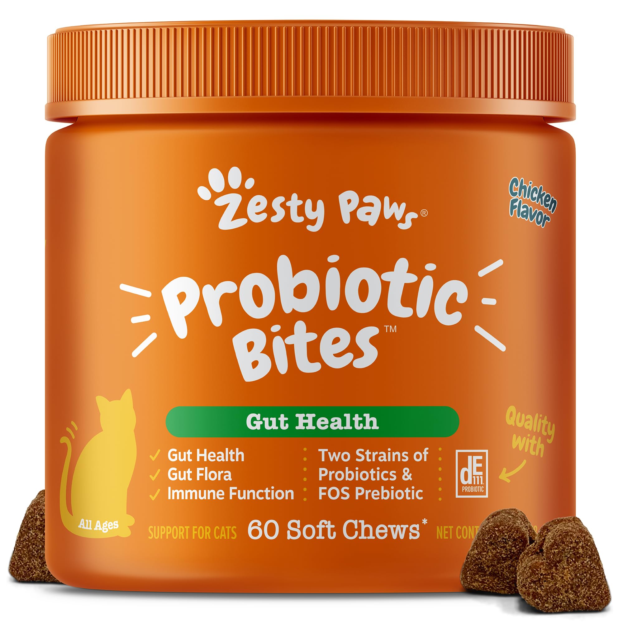 Zesty Paws Probiotics for Dogs - Digestive Enzymes for Gut Flora, Digestive Health, Diarrhea & Bowel Support - Clinically Studied DE111 - Dog Supplement Soft Chew for Pet Immune System - Pumpkin, 90ct