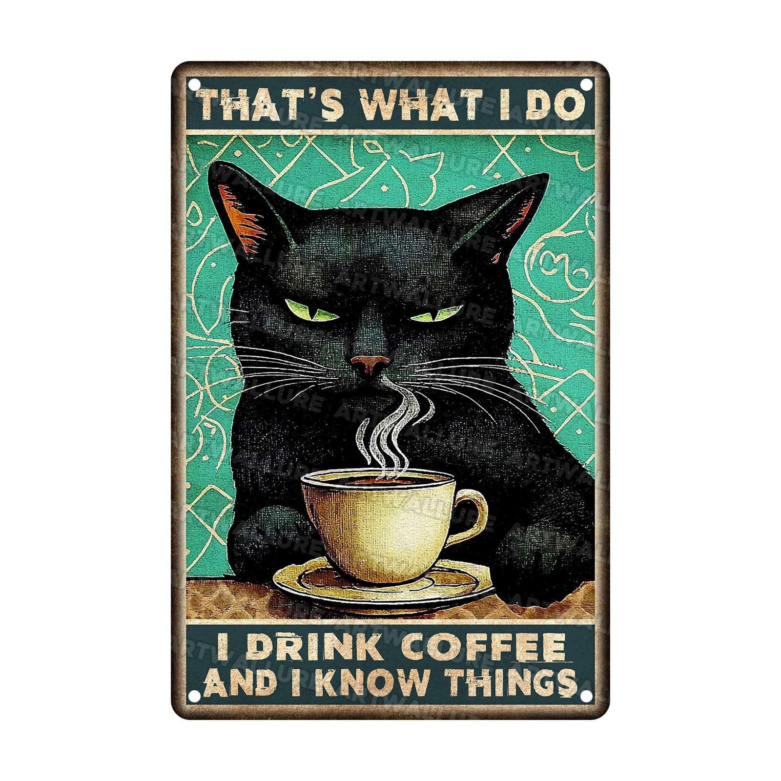 Woman Coffee Vintage Metal Tin Sign Drink Coffee Do Stupid Things Tin Sign for Home Office Decor 8x12Inch