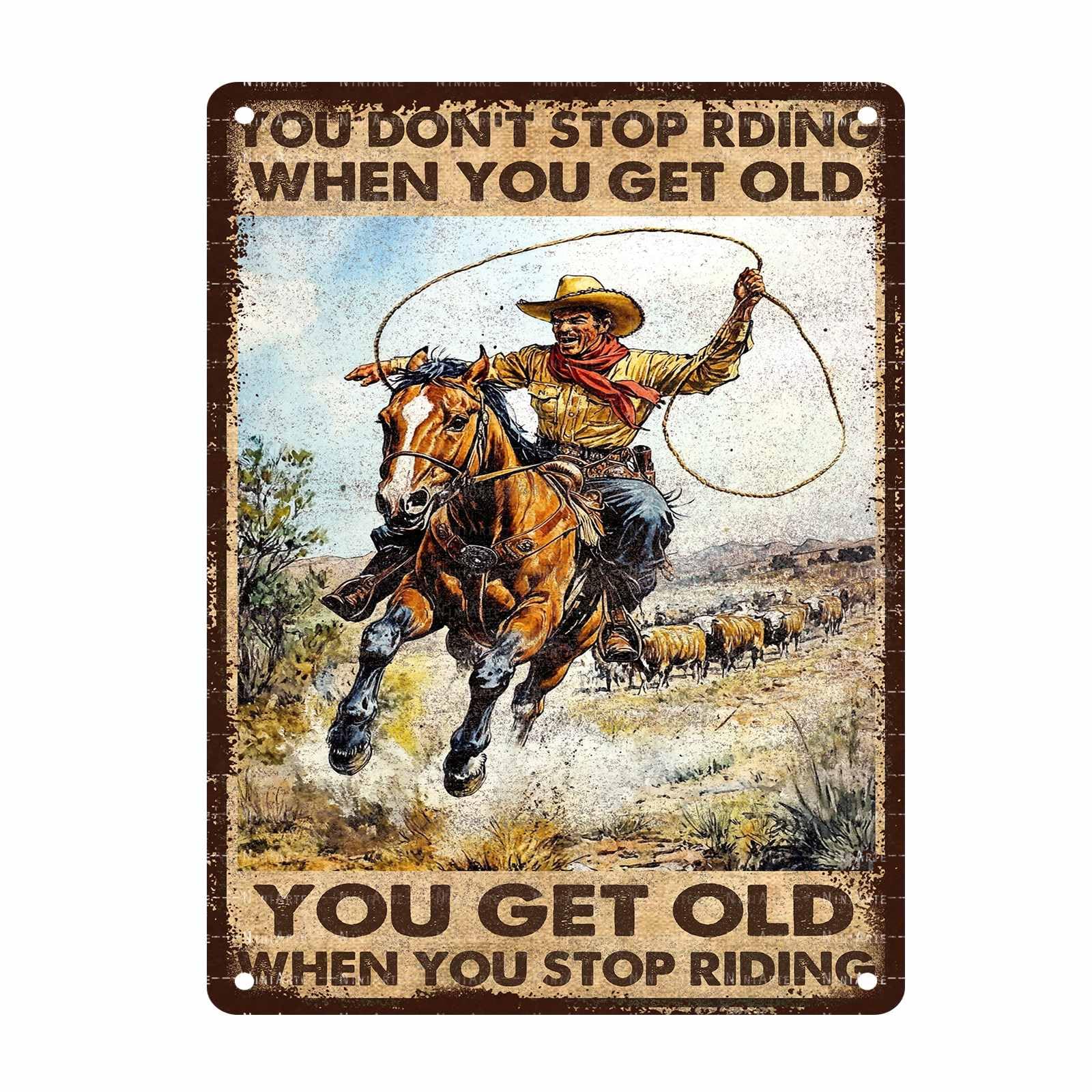 Vintage Cowgirl Tin Sign Are Always Good For The Soul Metal Sign for Home Garden Plaque Yard Patio Porch Farmhouse Cafe Bar Living Room Bedroom Office Garage Man Cave 8x12Inch